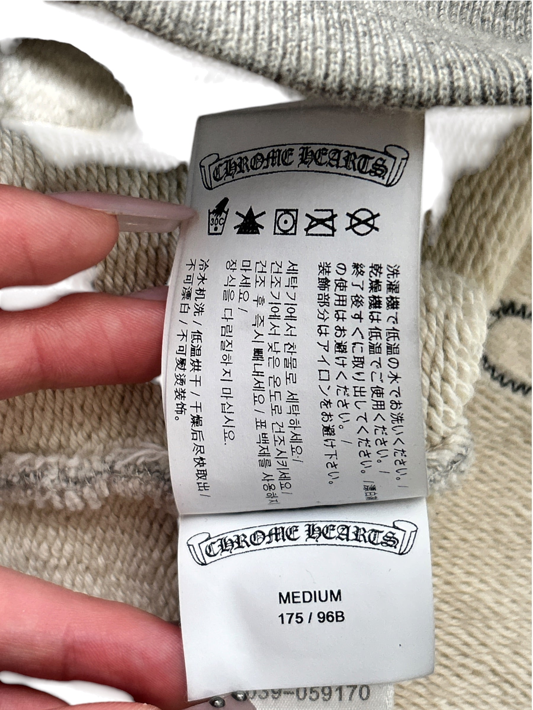 CHROME HEARTS/Heavy Sweater/M/Cotton/GRY/TRIPLE CROSS CREW view 4