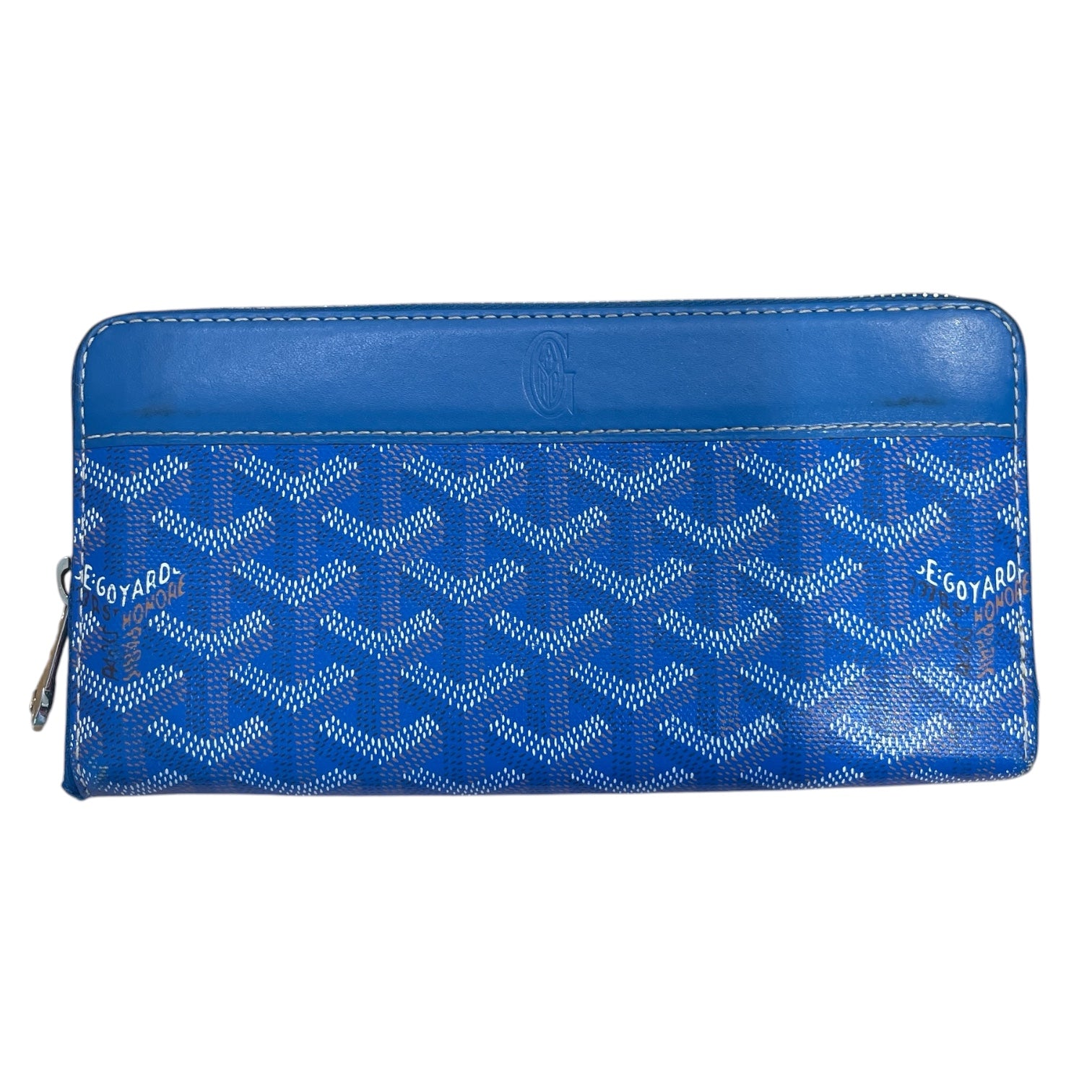 GOYARD/Long Wallet/Monogram/Leather/BLU/MATIGON ZIPPE GM view 1