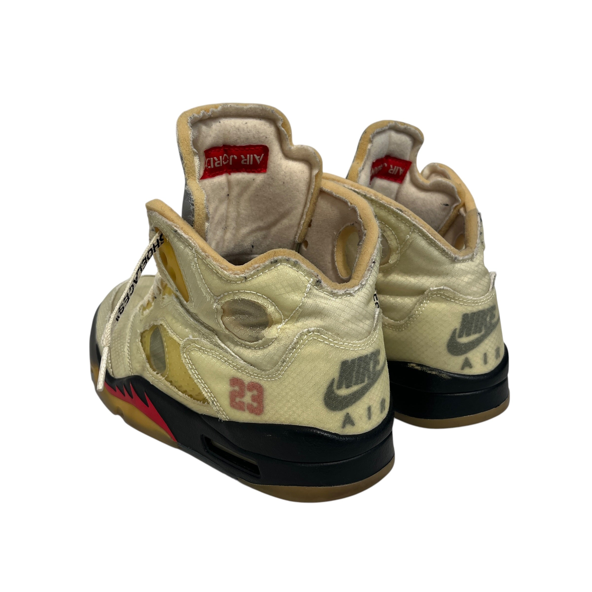 NIKE/Hi-Sneakers/US 8/Nylon/CRM/Off White Jordan 5 view 2