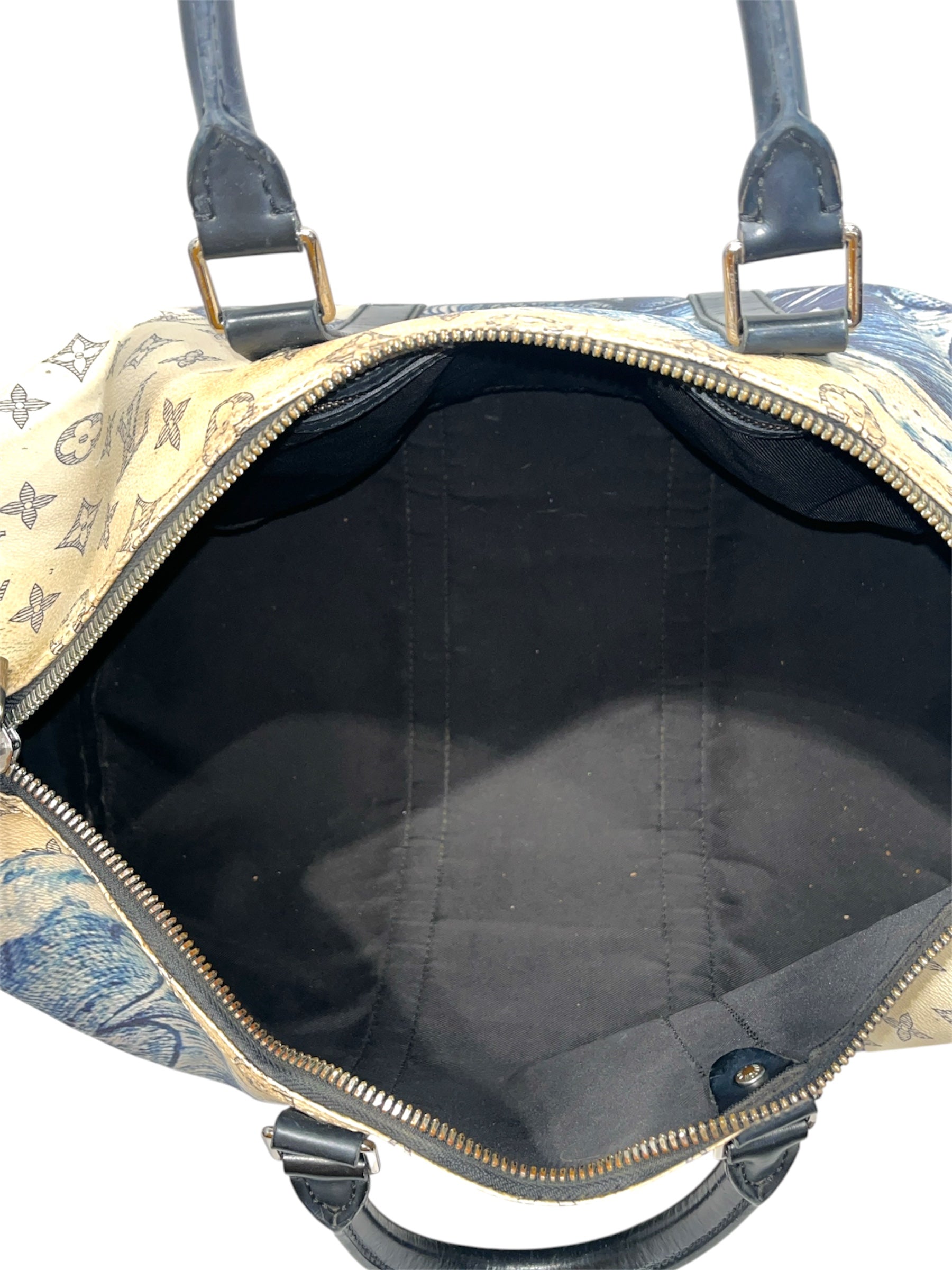 LOUIS VUITTON/Bag/All Over Print/Leather/CRM/Keepall Bandouliere 45 view 3