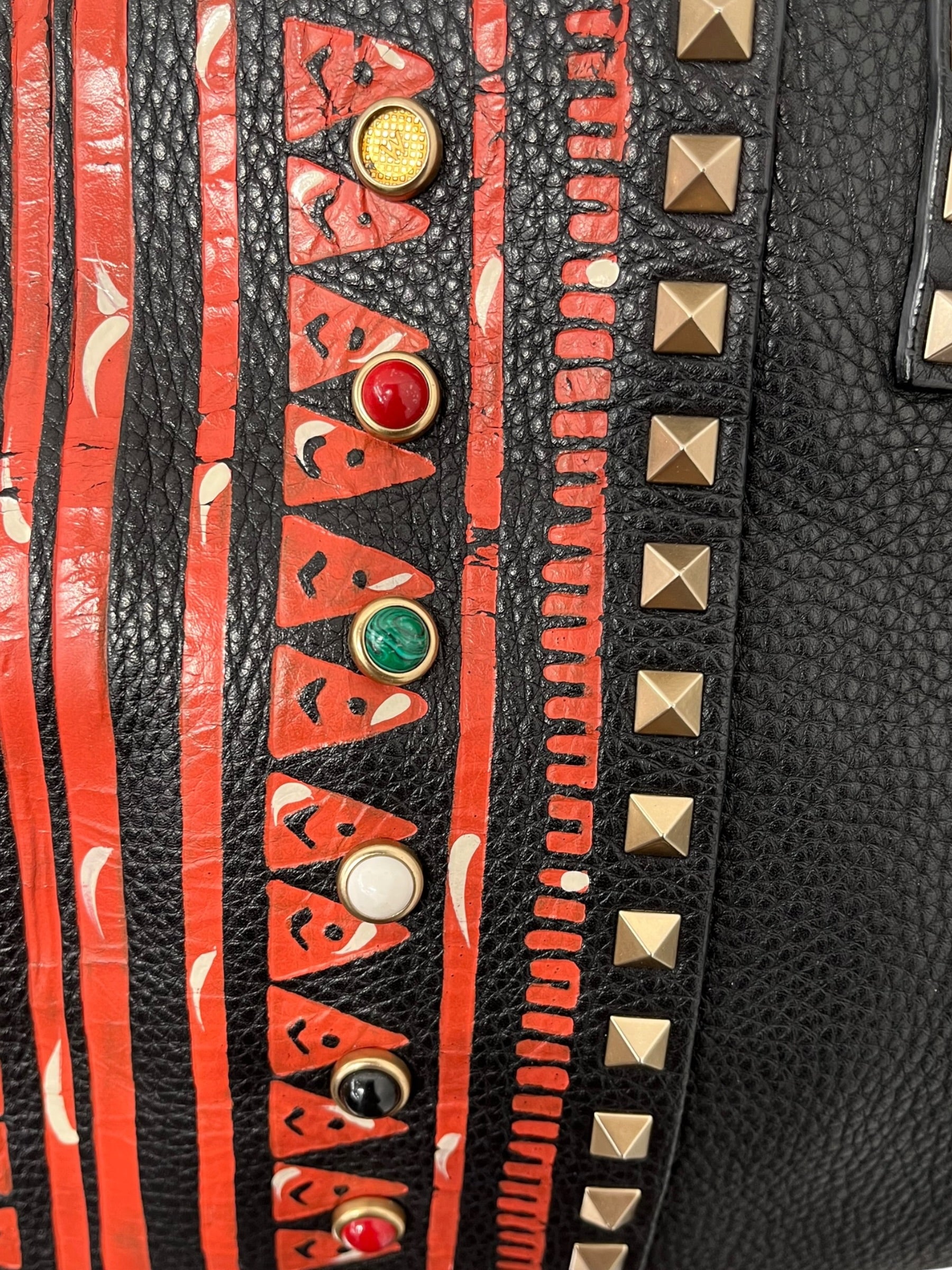 VALENTINO/Tote Bag/Border/Leather/BLK/ROCKSTUD TOTE view 8