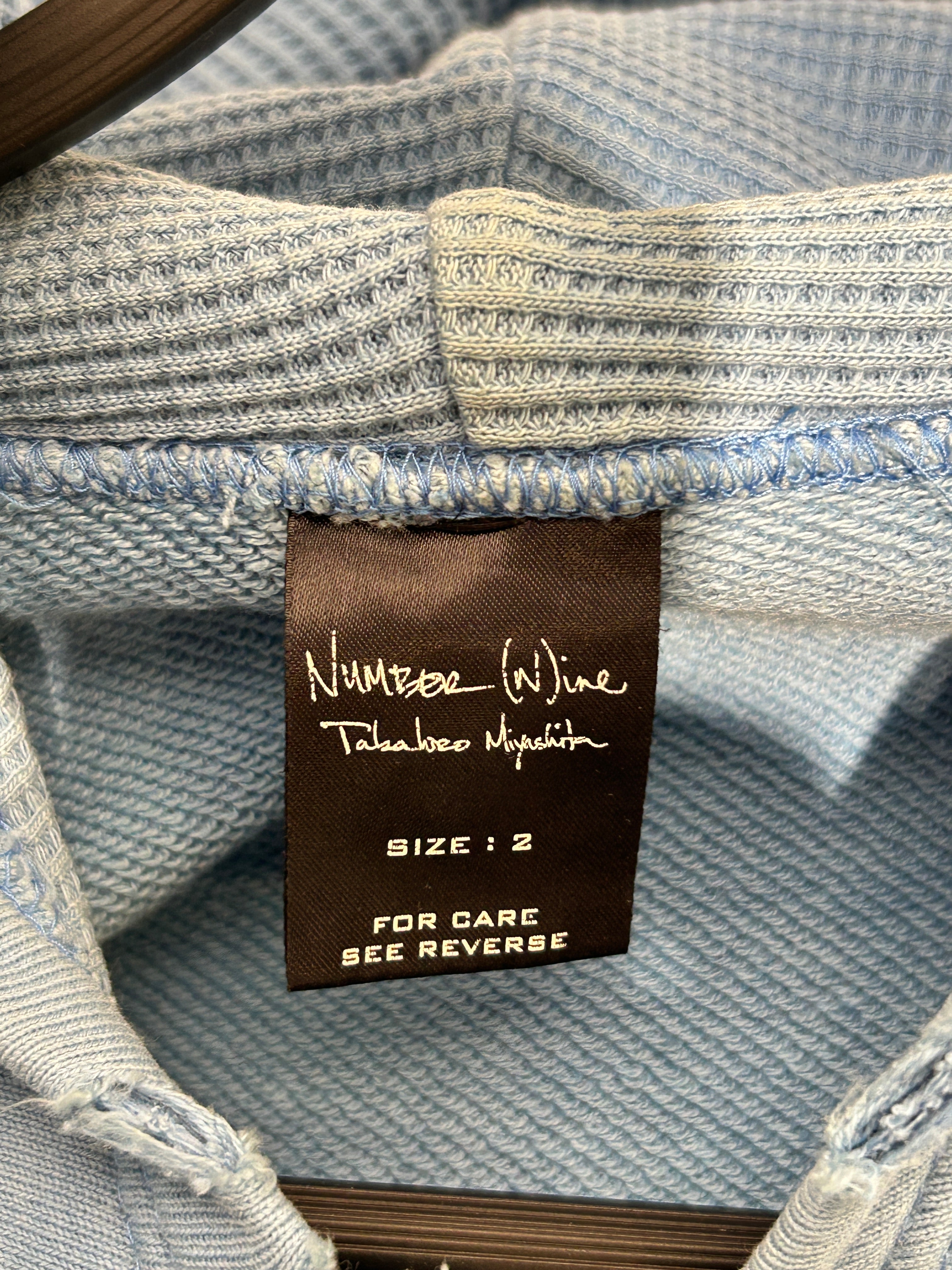 NUMBER (N)INE/Zip Up Hoodie/2/Cotton/BLU/AW 2005 THE HIGH STREETS view 3