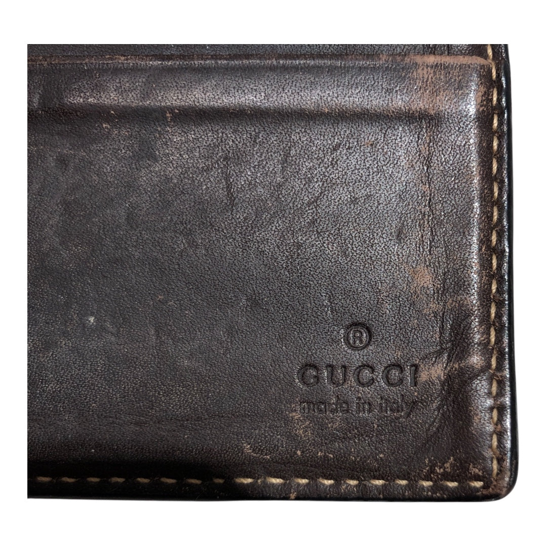 GUCCI/Bifold Wallet/Monogram/Leather/BRW/M's/Gucci Monogram Canvas Wallet view 7