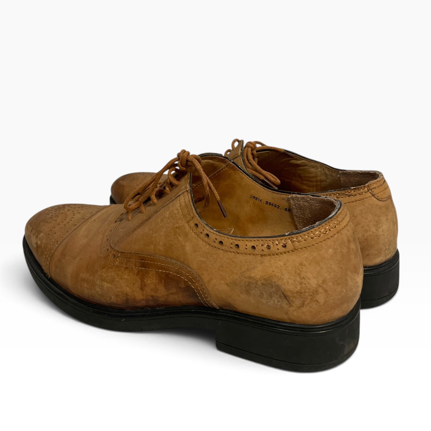 Maison Margiela/Dress Shoes/US 7.5/Leather/BEG/Holed design used view 2