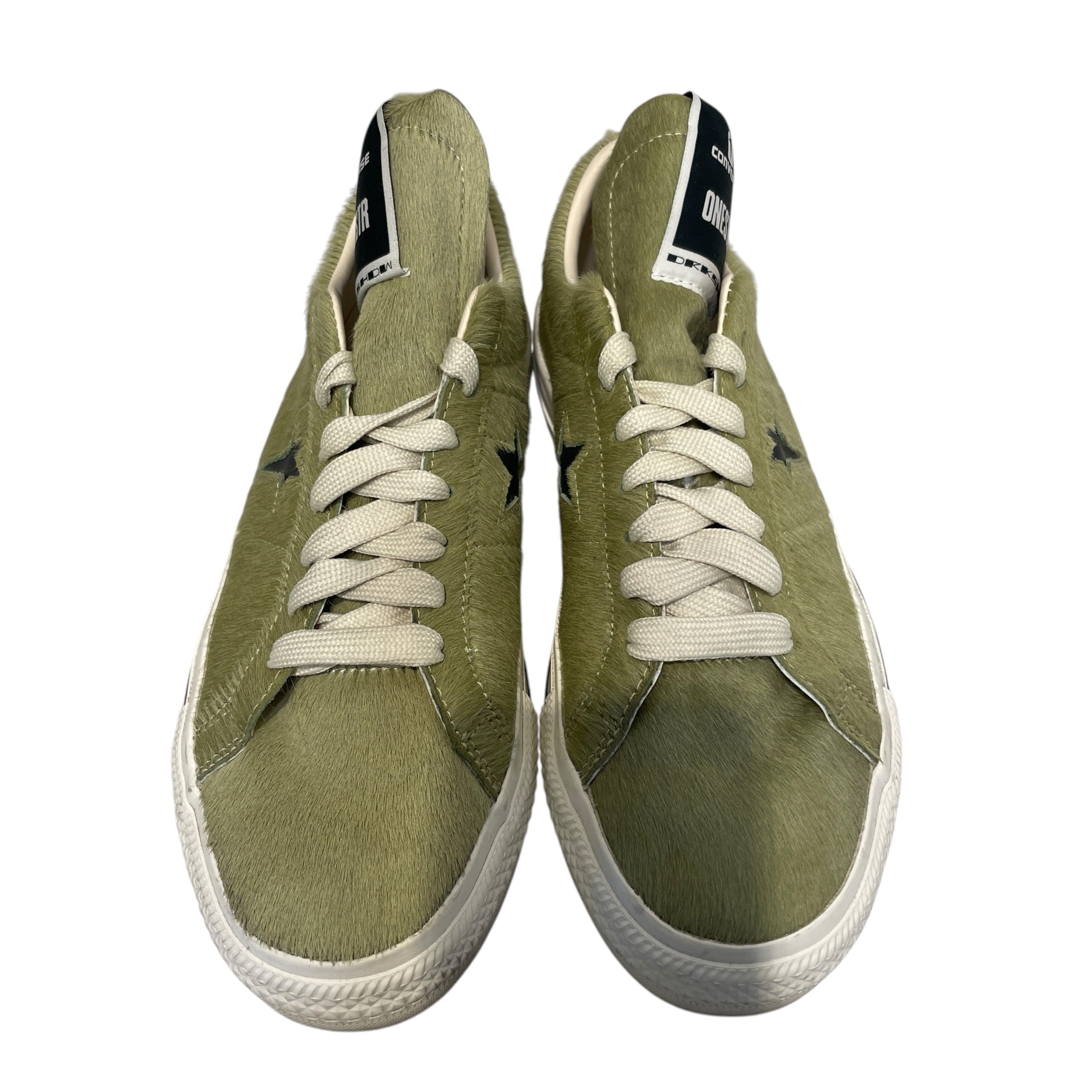 RICK OWENS DRKSHDW/CONVERSE/Low-Sneakers/US 9.5/Animal Pattern/Leather/GRN/One Star Pro Low Acid/Black view 2
