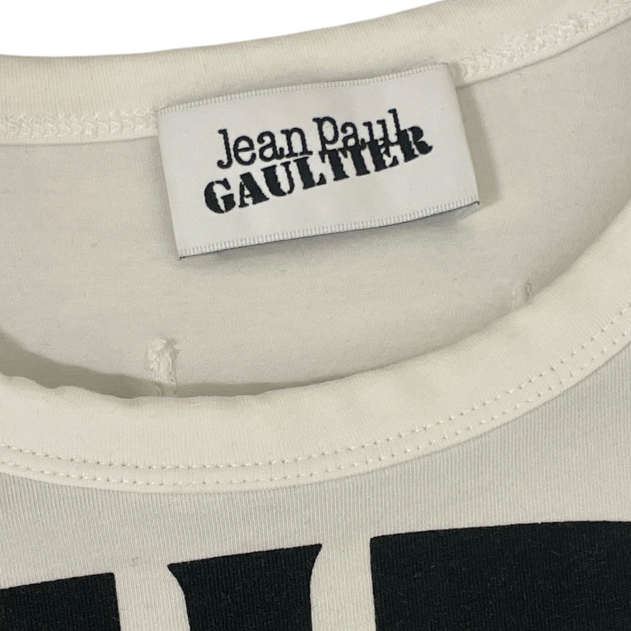 Jean Paul Gaultier/T-Shirt/S/Cotton/WHT/gaultier chest logo shirt S view 5