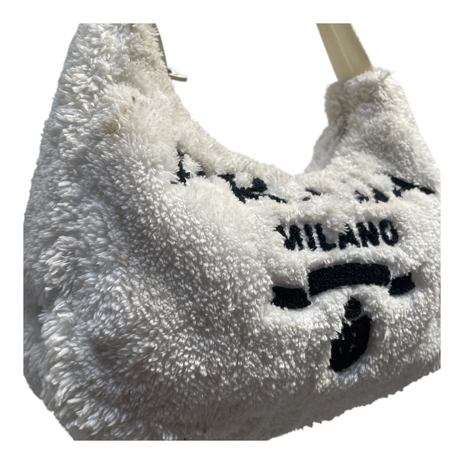 PRADA/Hand Bag/Fur/WHT/2000 TERRY CLOTH RE-EDITION view 4