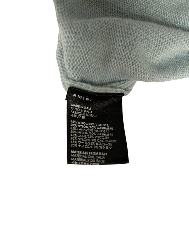 AMIRI/Cardigan/XS/Graphic/Wool/BLU/SEAHORSE GRAPHIC