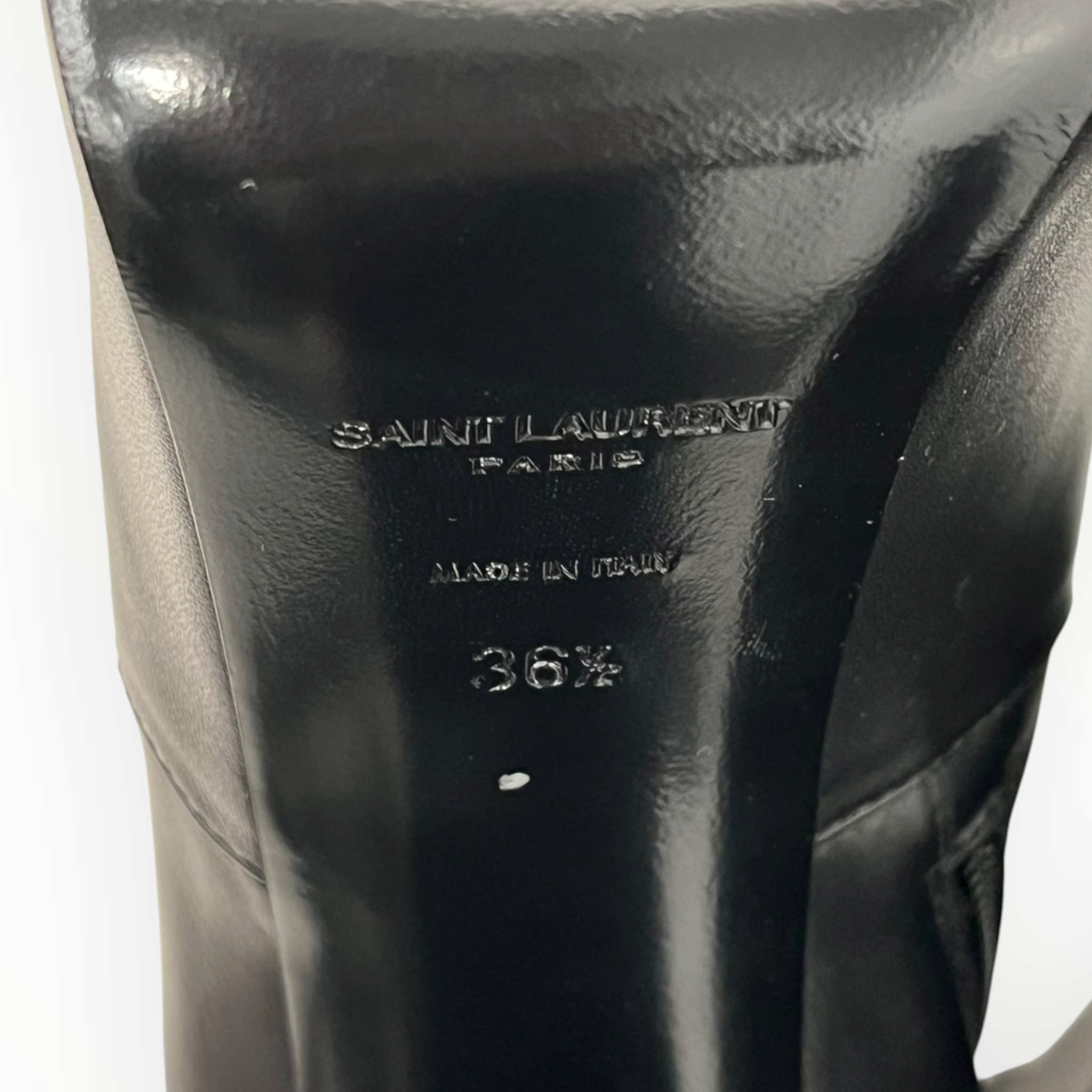 YVES SAINT LAURENT/Boots/US 6/Leather/BLK/CHERRY BUCKLE PLATFORMS view 6