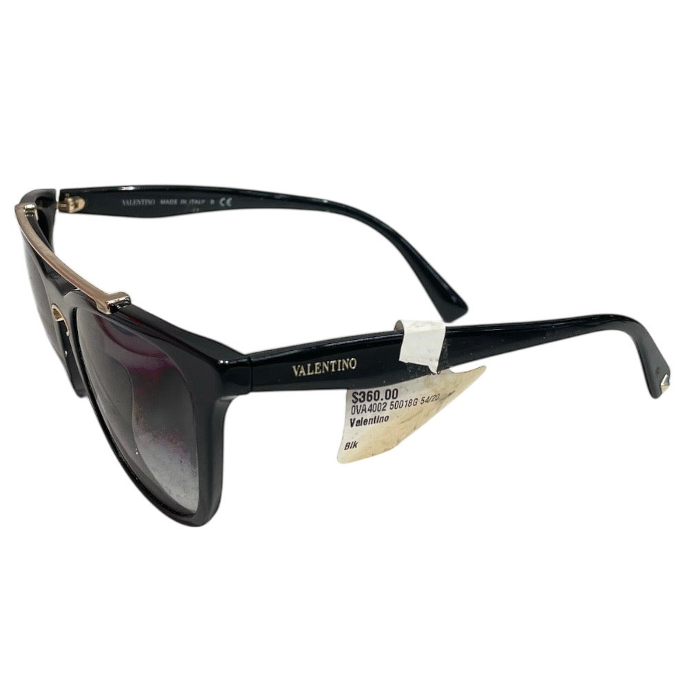 VALENTINO/Sunglasses/Plastic/BLK/gold nose bridge rivet end view 2