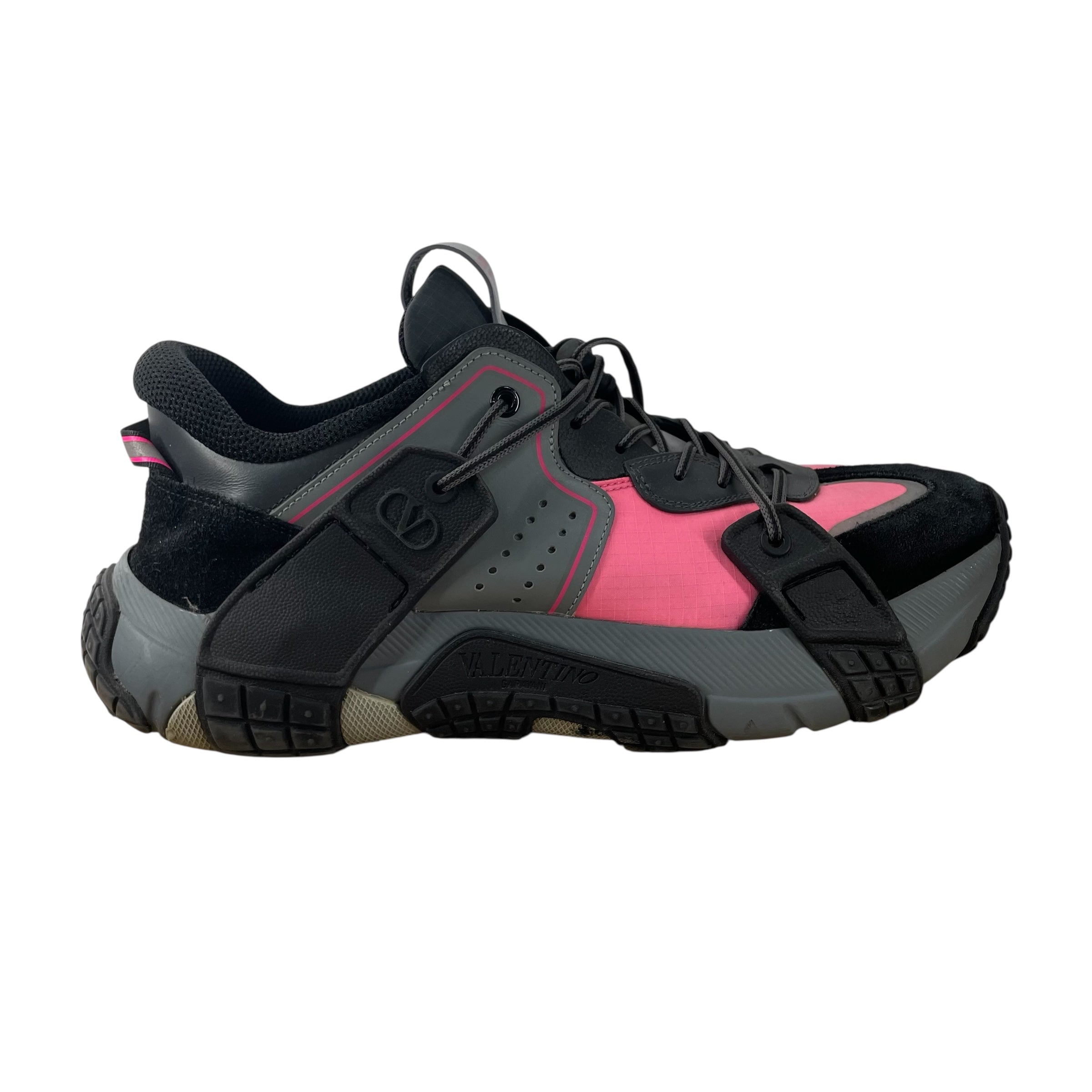 VALENTINO/Low-Sneakers/EU 42.5/Leather/PNK/HIKING SNEAKER BLK/PNK view 4