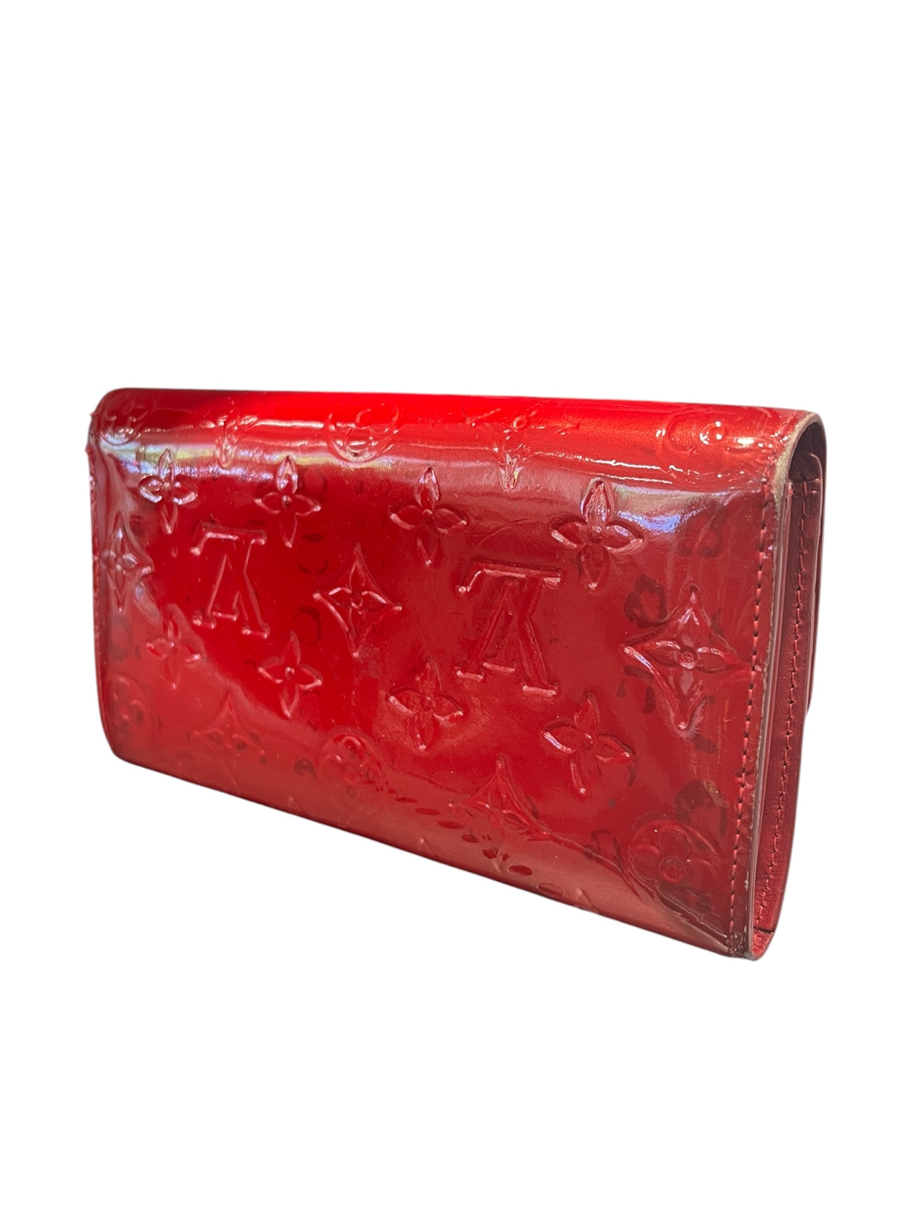 LOUIS VUITTON/Long Wallet/Monogram/RED/VERNISGLDHRDWRE view 2
