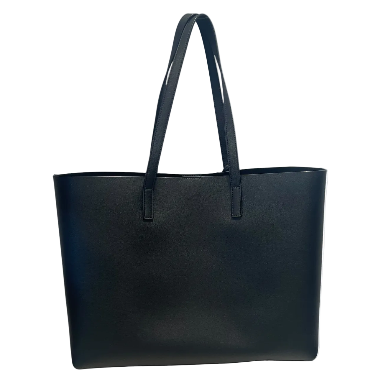 SAINT LAURENT/Tote Bag/Leather/BLK/Shopping Tote view 2