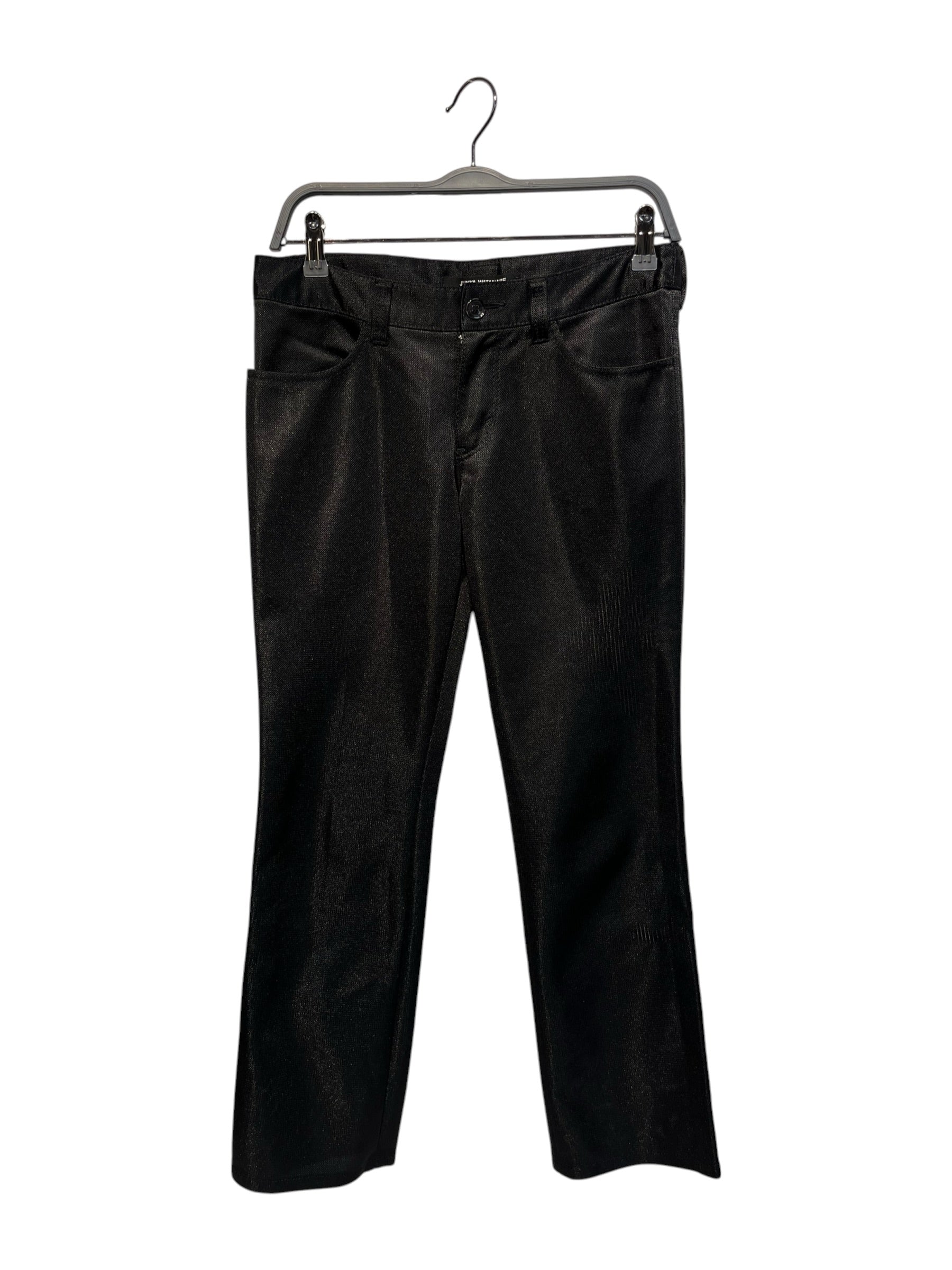 JUNYA WATANABE COMME des GARCONS/Bottoms/M/Polyester/BLK/SHINY WOVEN BLACK FABRIC view 1