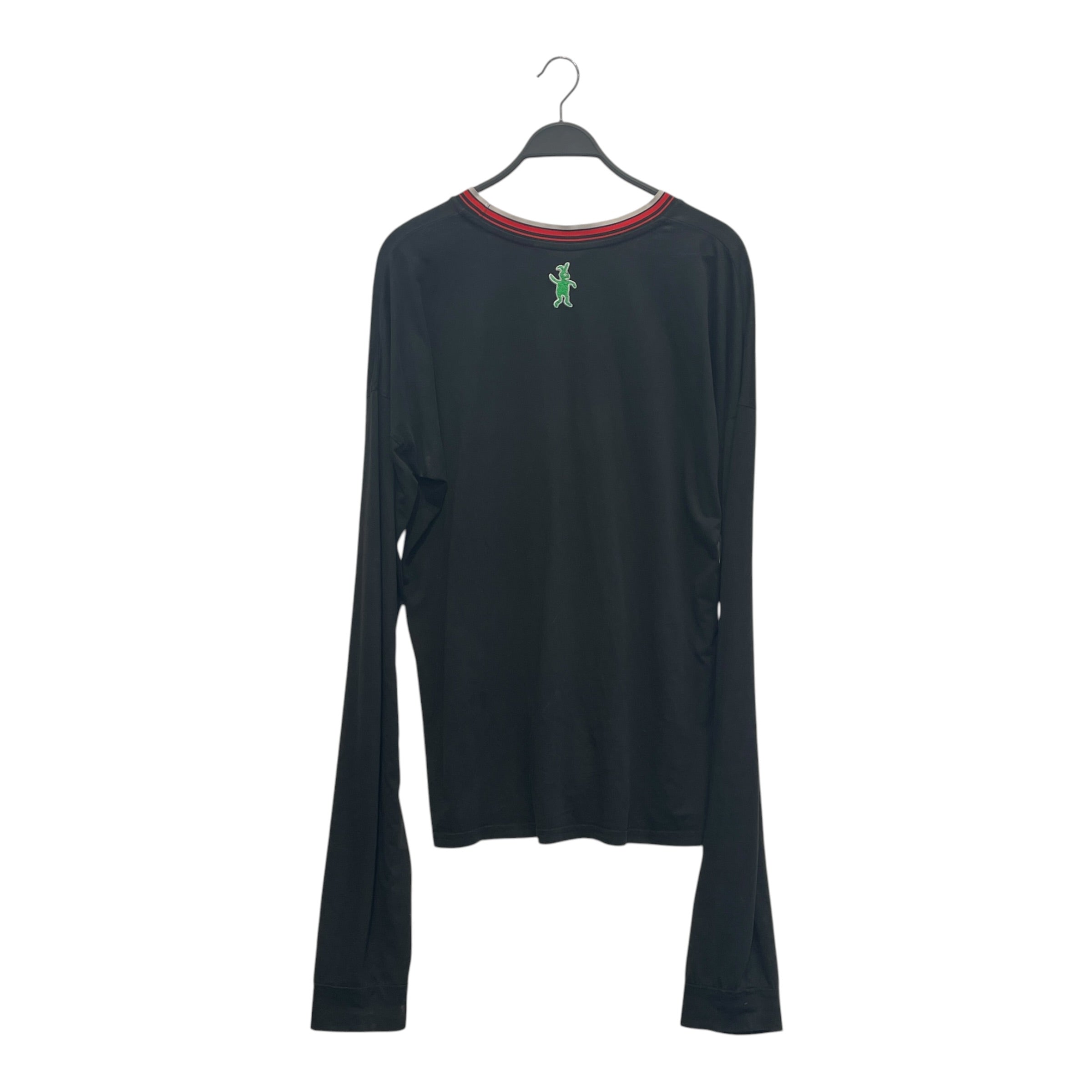 MARNI/LS T-Shirt/50/Cotton/BLK/GRN BUNNY PATCH ON BACK OF NEK view 2