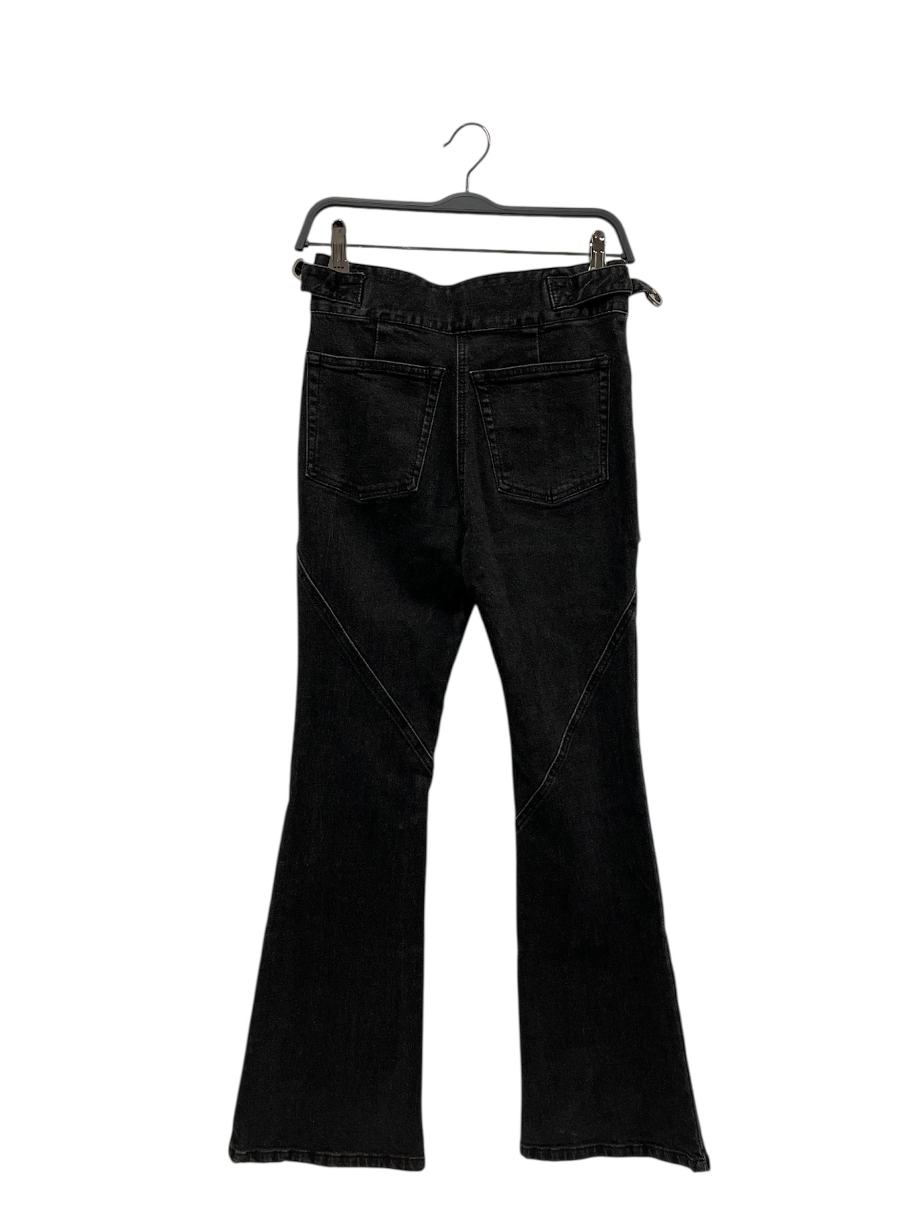 Andersson Bell/Bootcut Pants/25/Denim/BLK/OPEN KNEE / SLV WAIST BUCKLES view 2