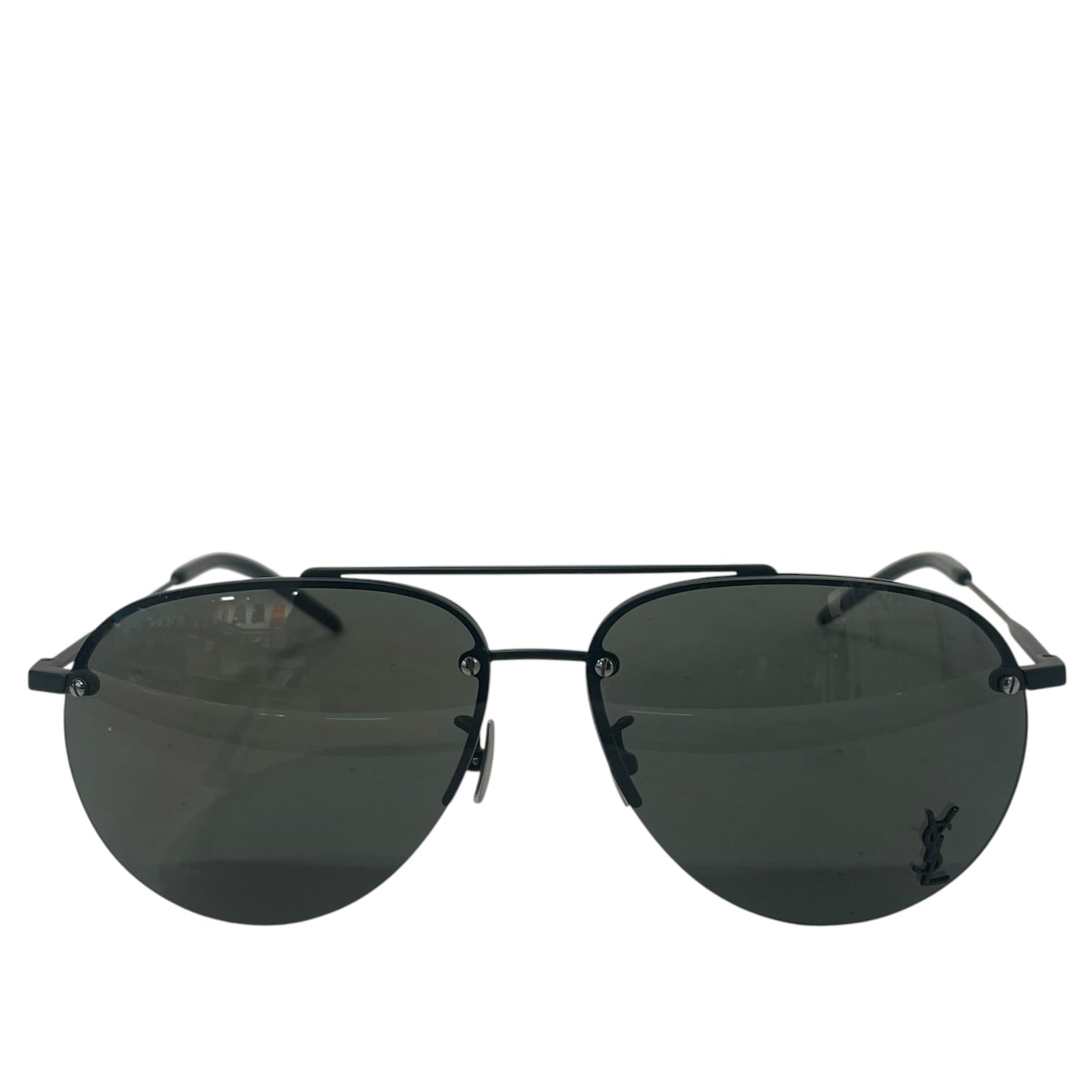 YVES SAINT LAURENT/Sunglasses/Metal/BLK/Oval/Classic 11 view 1