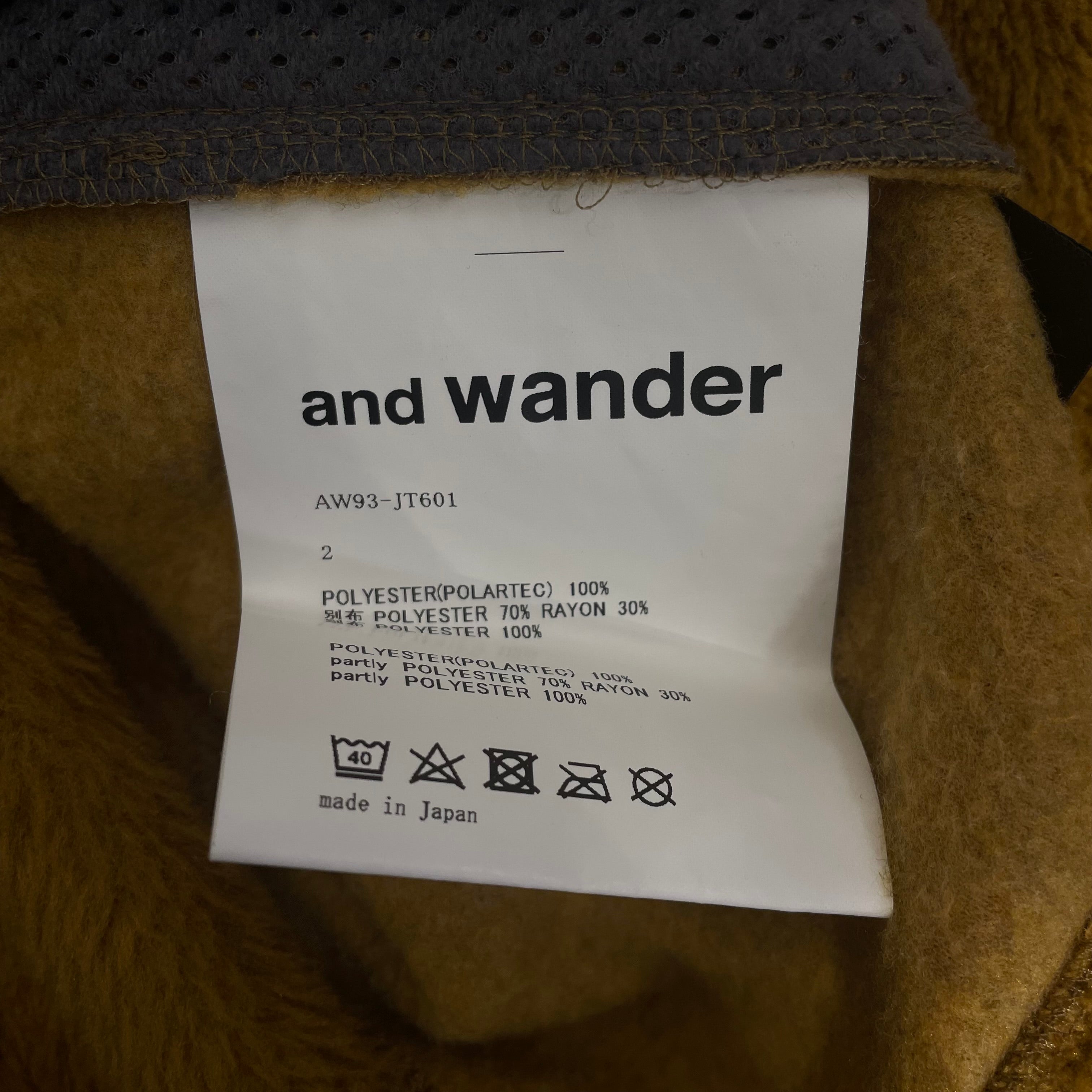 and wander/Fleece Jkt/2/Polyester/YEL/ view 4