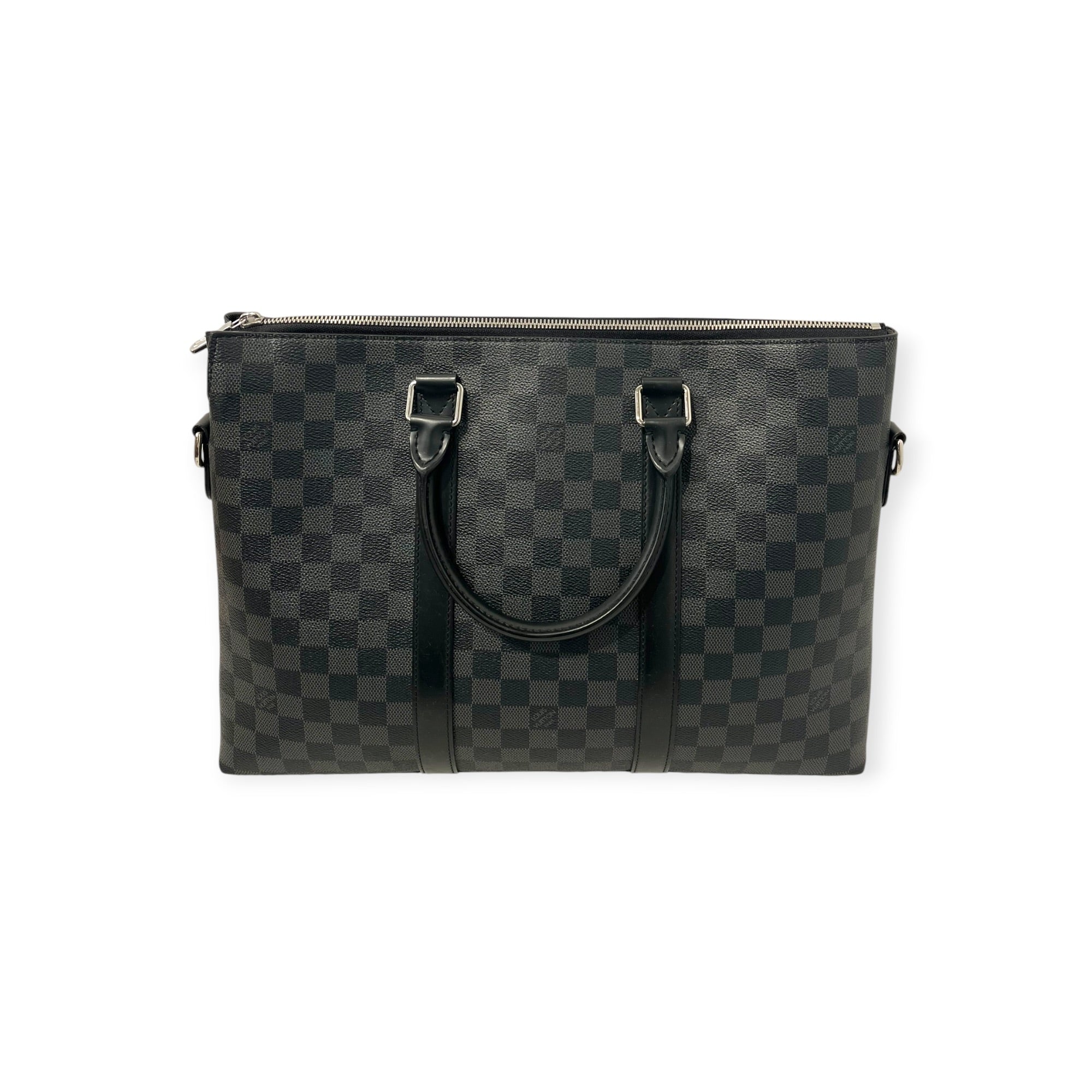 LOUIS VUITTON/Cross Body Bag/Gingham Check/Leather/BLK/DAMIER GRAPHITE TADAO PM TOTE view 1