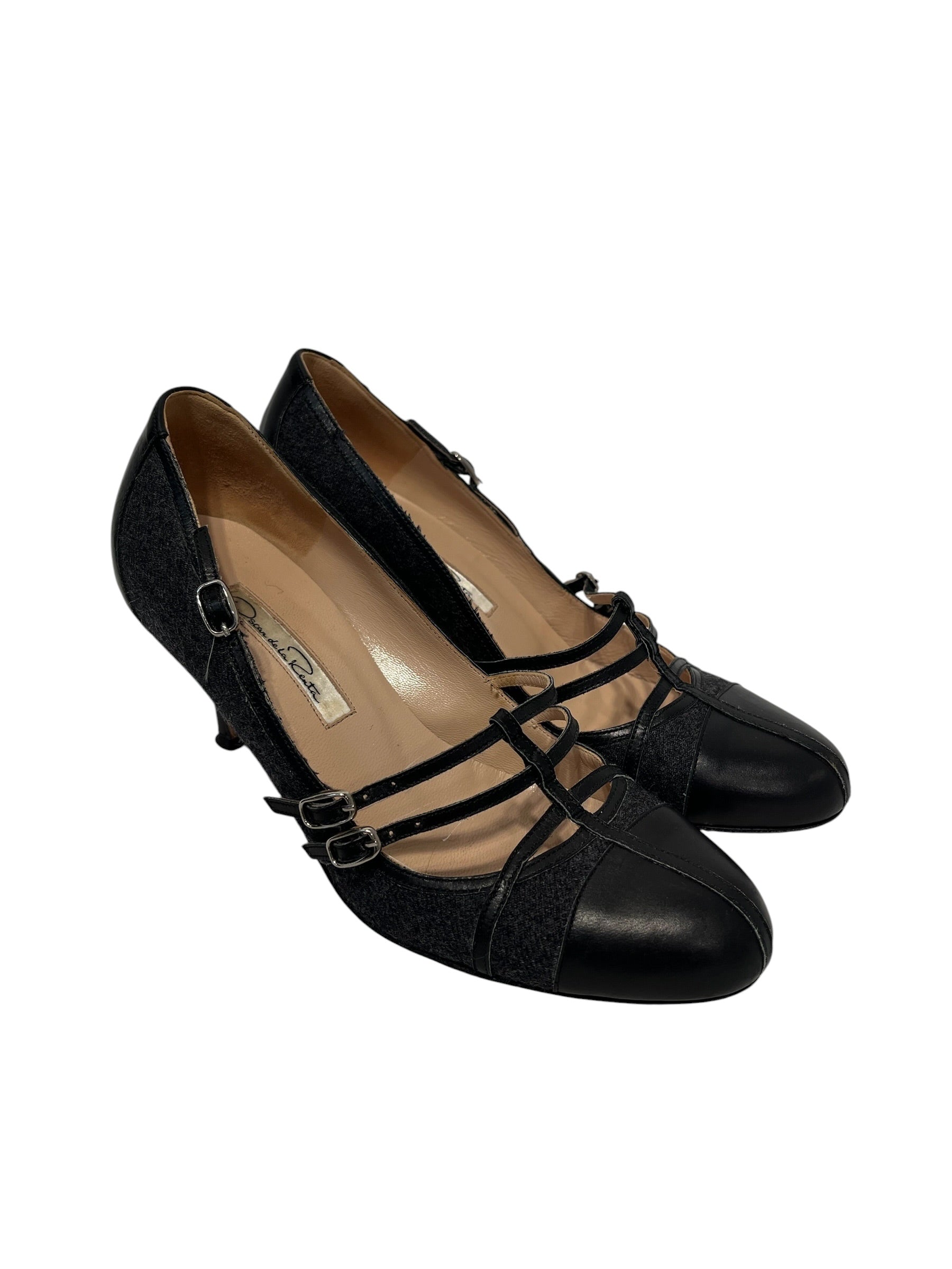 Oscar de laRenta/Heels/US 5.5/Leather/GRY/STRAPPY view 1