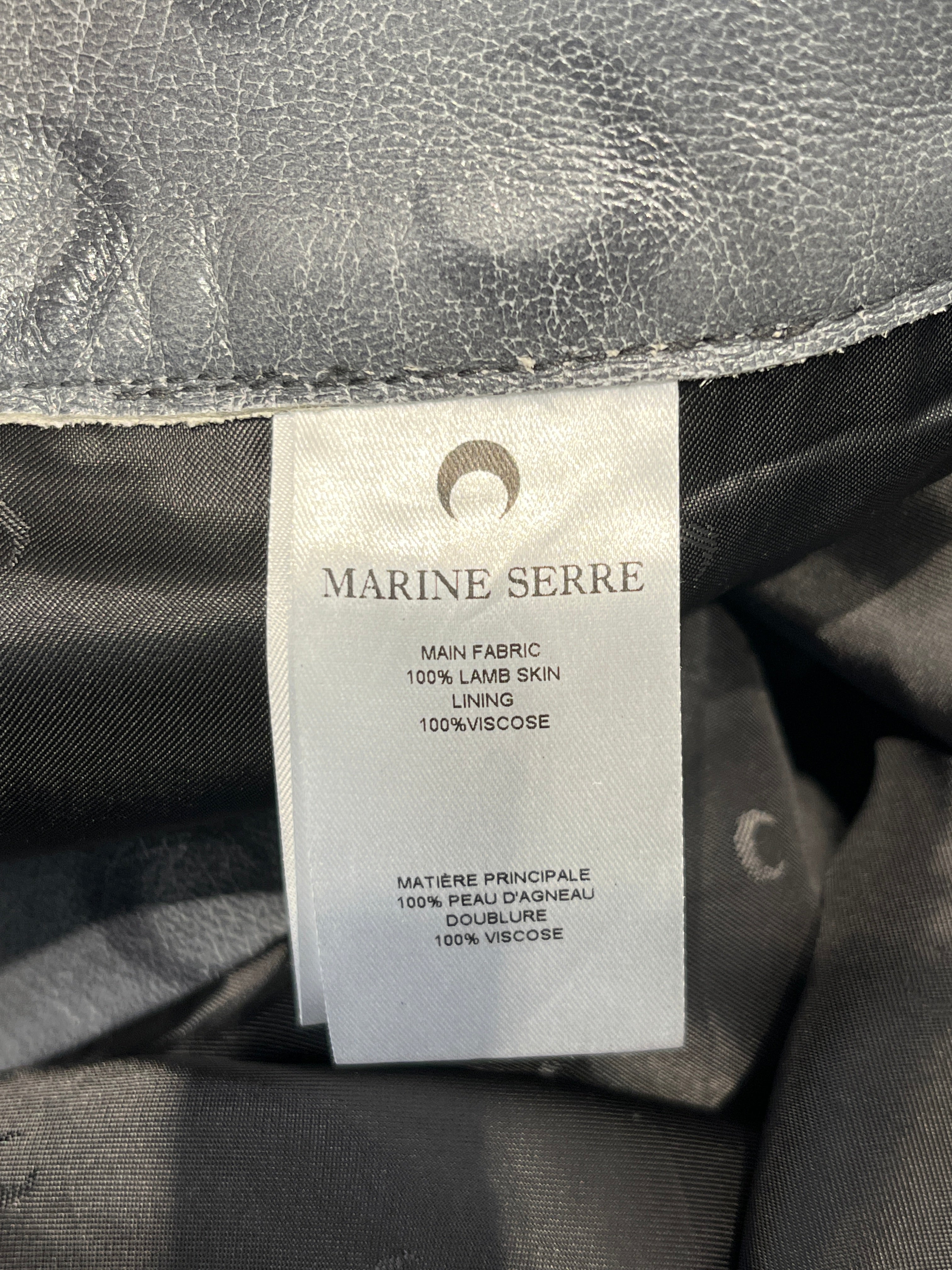 MARINE SERRE/Pants/56/Lambskin/GRY/All Over Print/CRESCENT AIRBRUSH PANTS view 4