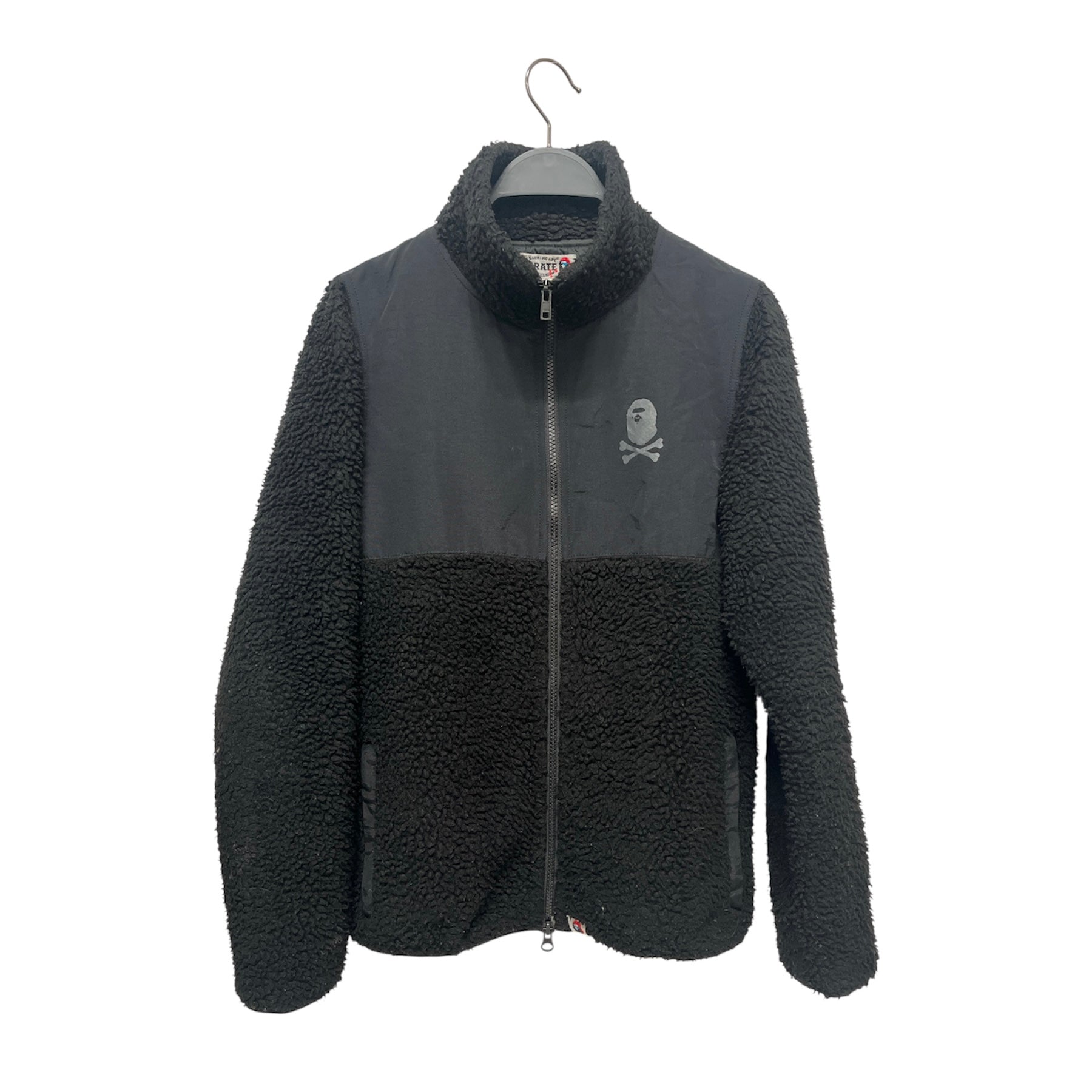 A BATHING APE/Fleece Jkt/S/Cotton/BLK/PIRATE FLEECE view 1