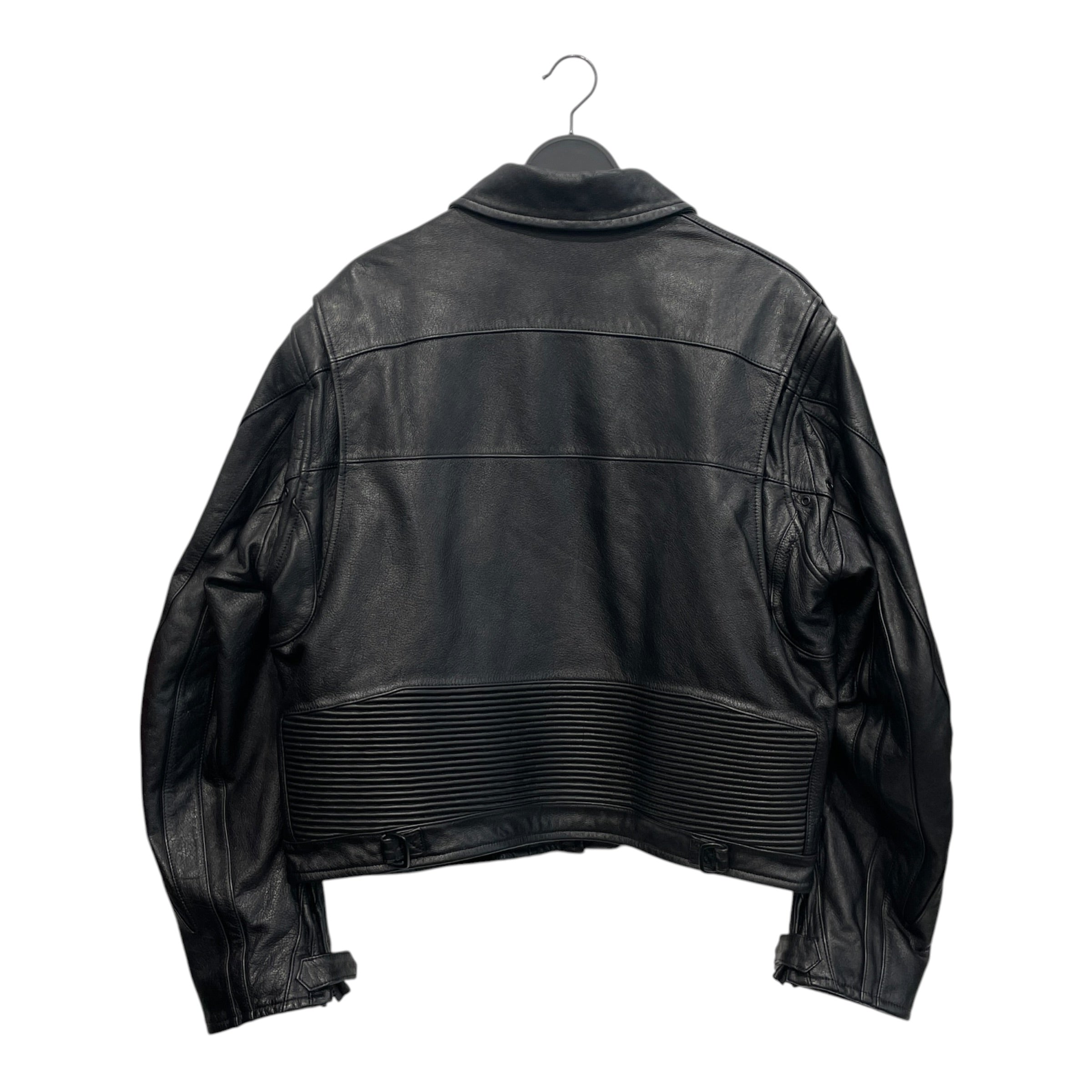 BALENCIAGA/Leather Jkt/48/Leather/BLK/moto jacket view 2