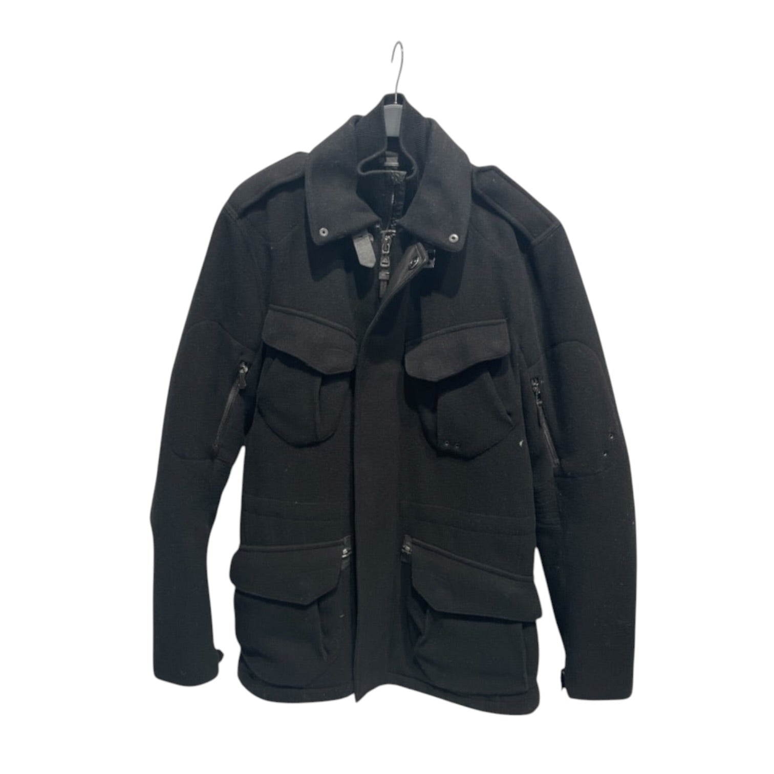 RALPH LAUREN BLACK LABEL/Jacket/S/Wool/BLK/Neck and wrist buckles view 1
