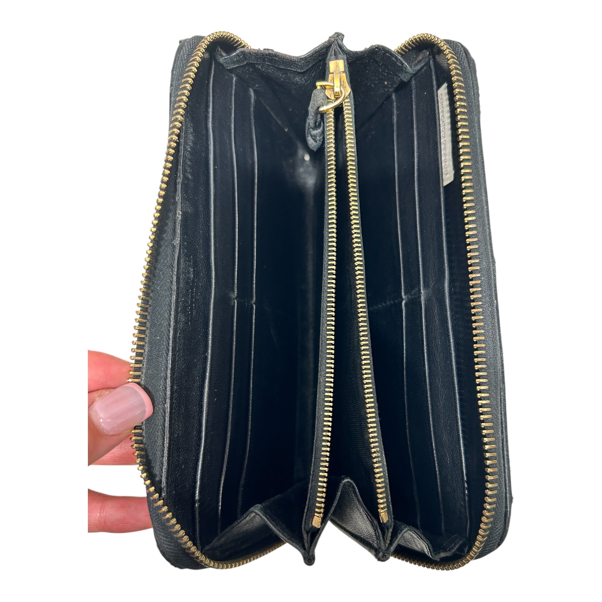 BOTTEGA VENETA/Wallet/Leather/BLK/Intrecciato view 3