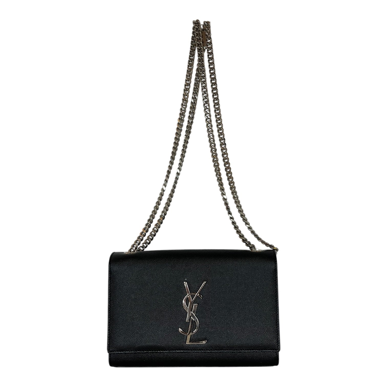 YVES SAINT LAURENT/Cross Body Bag/Leather/BLK/KATE BAG W/ CHAIN STRAP view 1