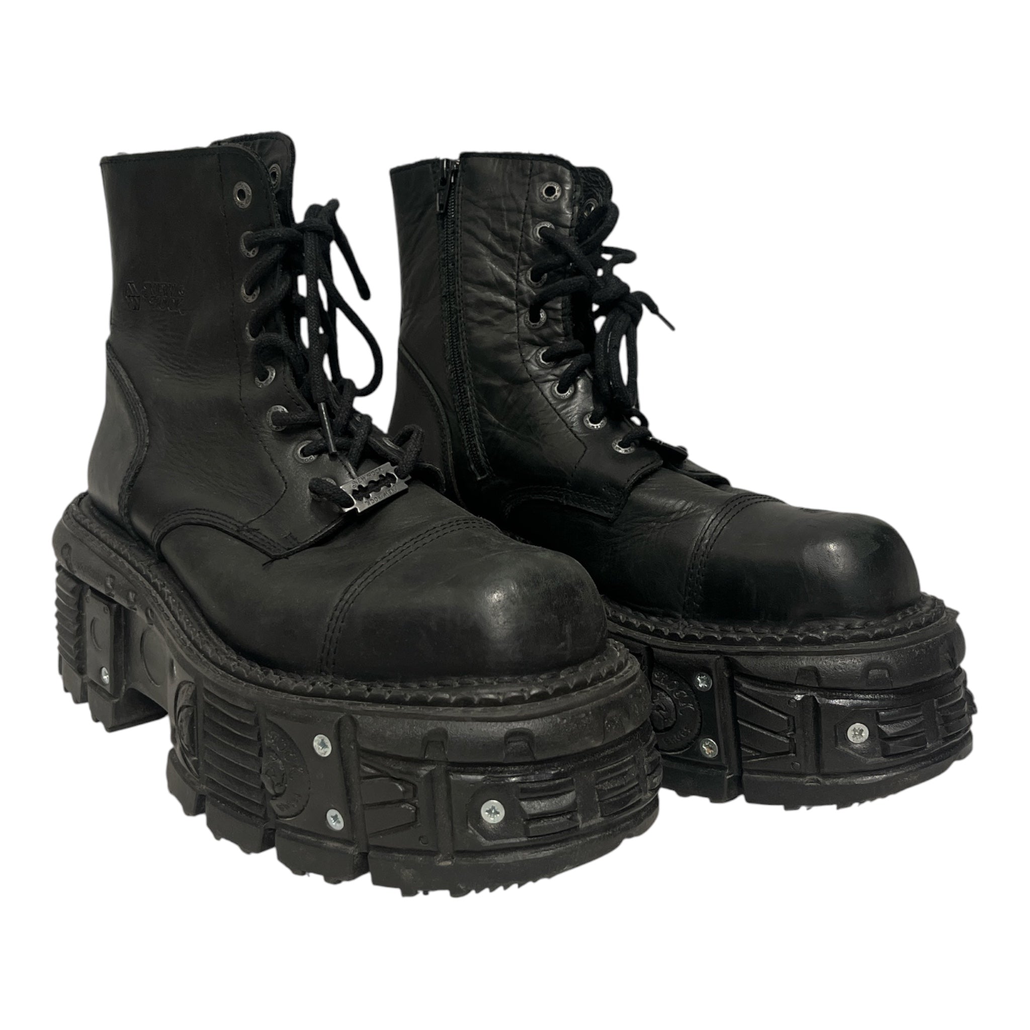 NEW ROCK/Boots/EU 45/Leather/BLK/TANK083-C1 view 1