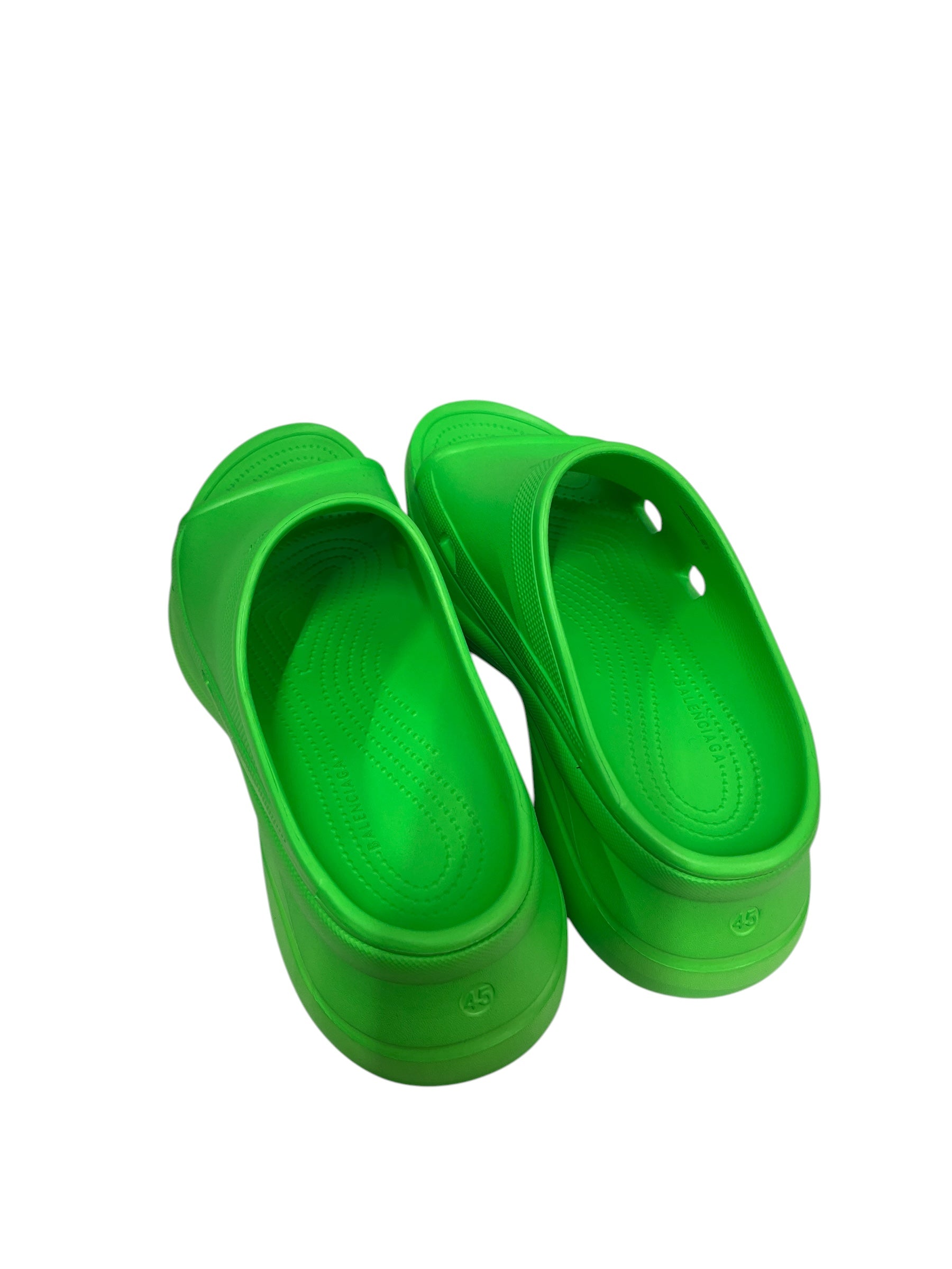 BALENCIAGA/Sandals/EU 45/Polyester/GRN/Pool Crocs view 4