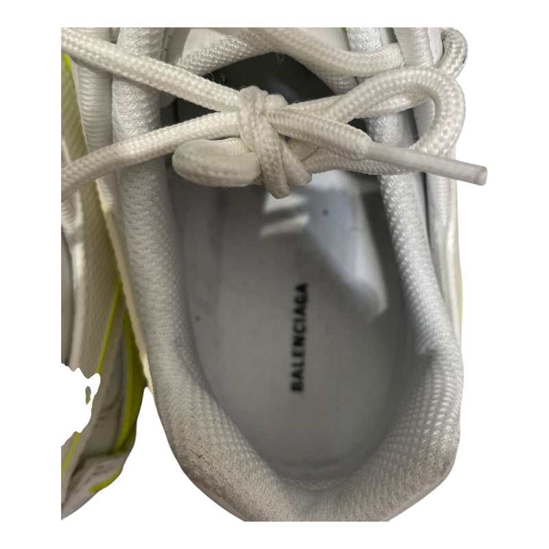 BALENCIAGA/Low-Sneakers/US 10/Leather/WHT/WHT/YEL RUNNER