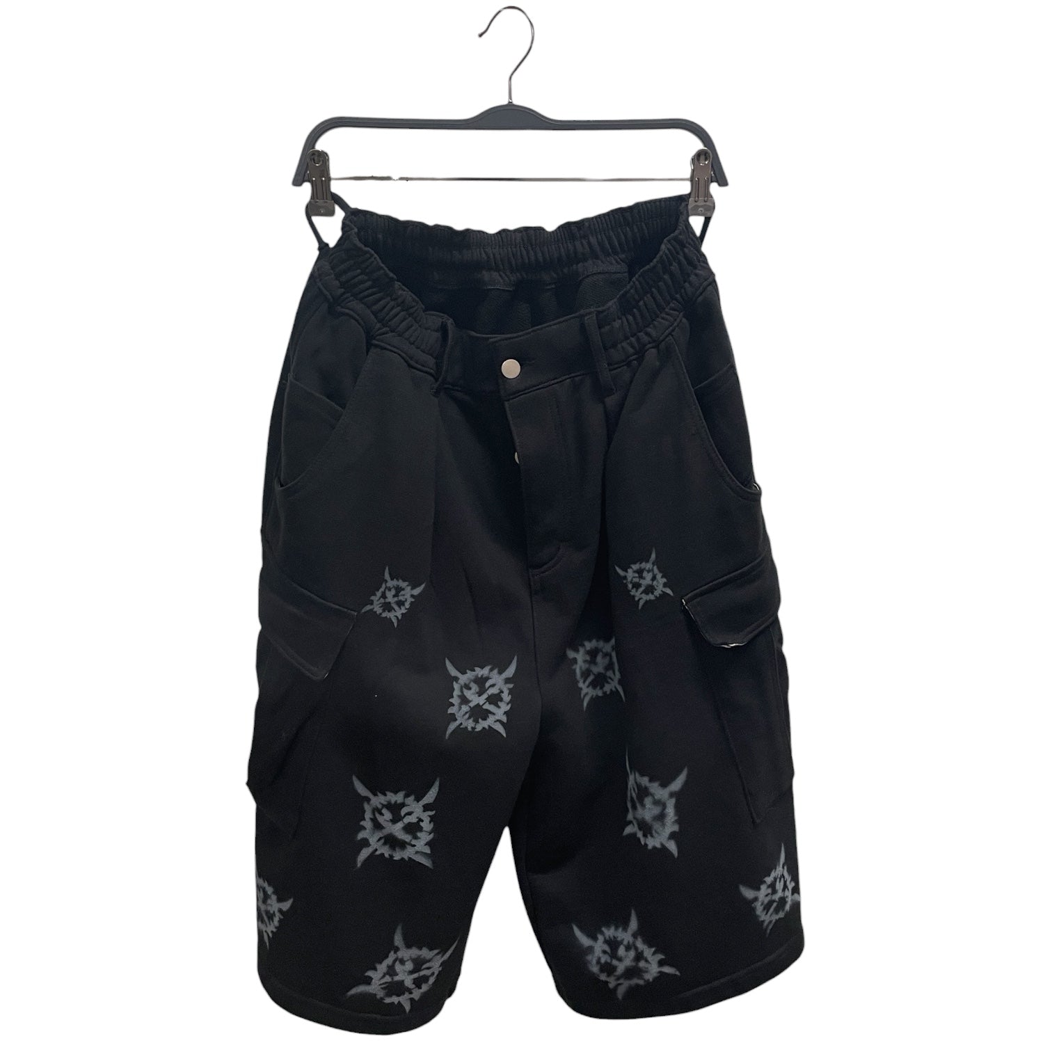 KEN CARSON/Pants/XXL/Cotton/BLK/CARGO/ GRY STAMP GRAPHIC view 1