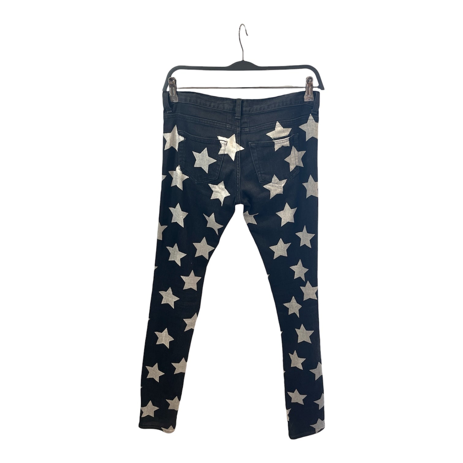 SAINT LAURENT/Skinny Pants/26/Graphic/Denim/BLK/High-waisted/2015 STAR PANTS view 2