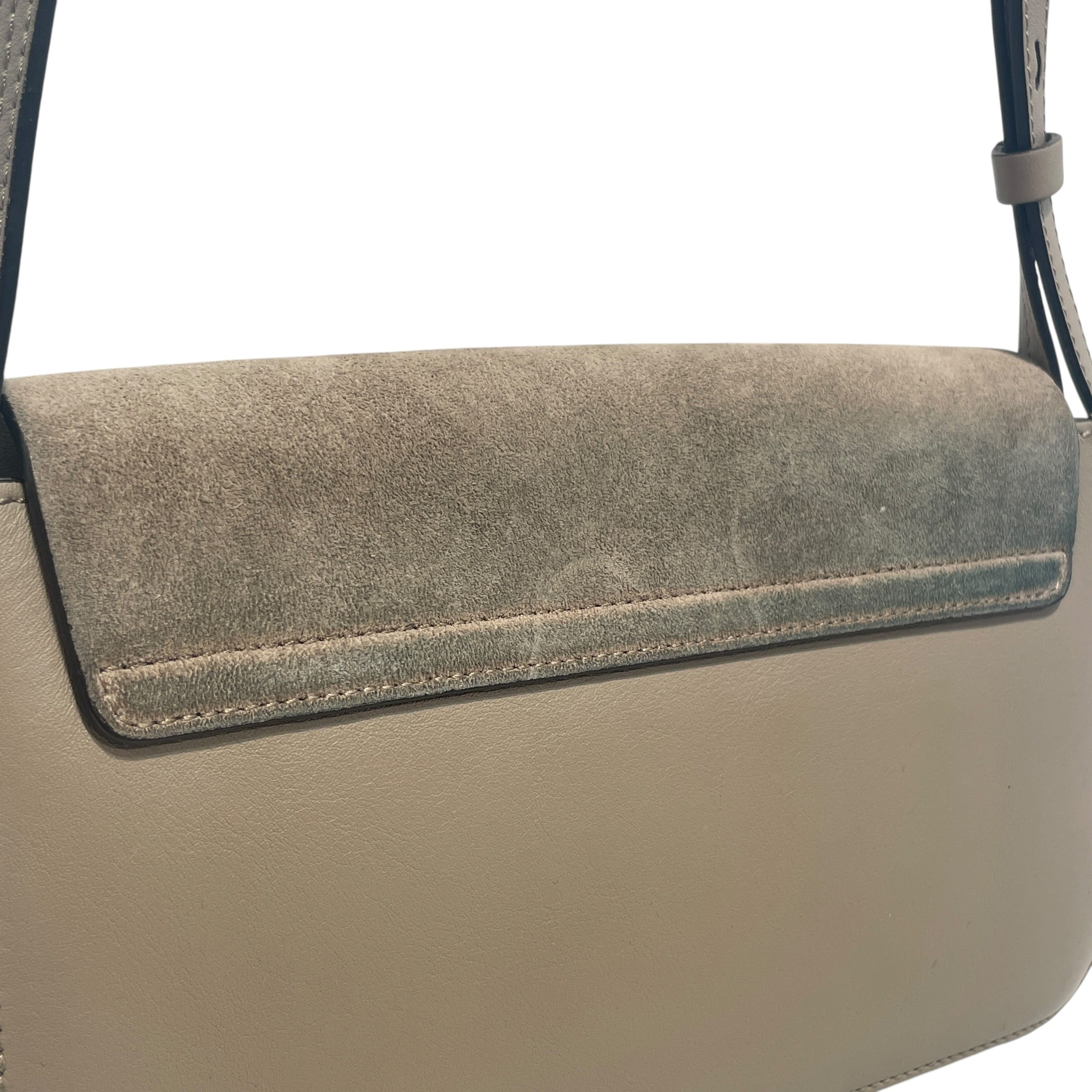 Chloe/Cross Body Bag/Leather/GRY/Faye Mini Leather/Suede Bag view 6