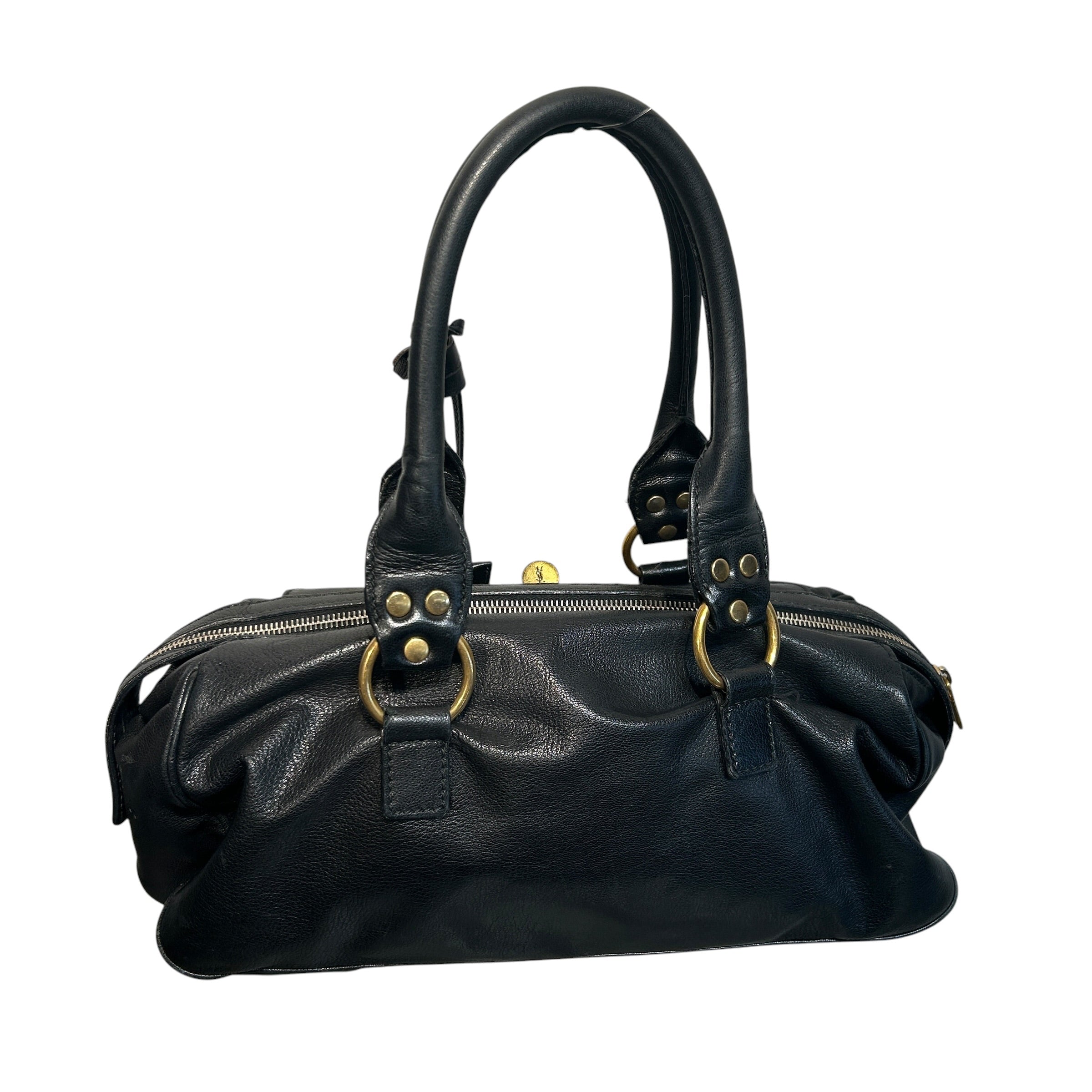 YVES SAINT LAURENT/Hand Bag/Leather/BLK/Muse Bowler view 2
