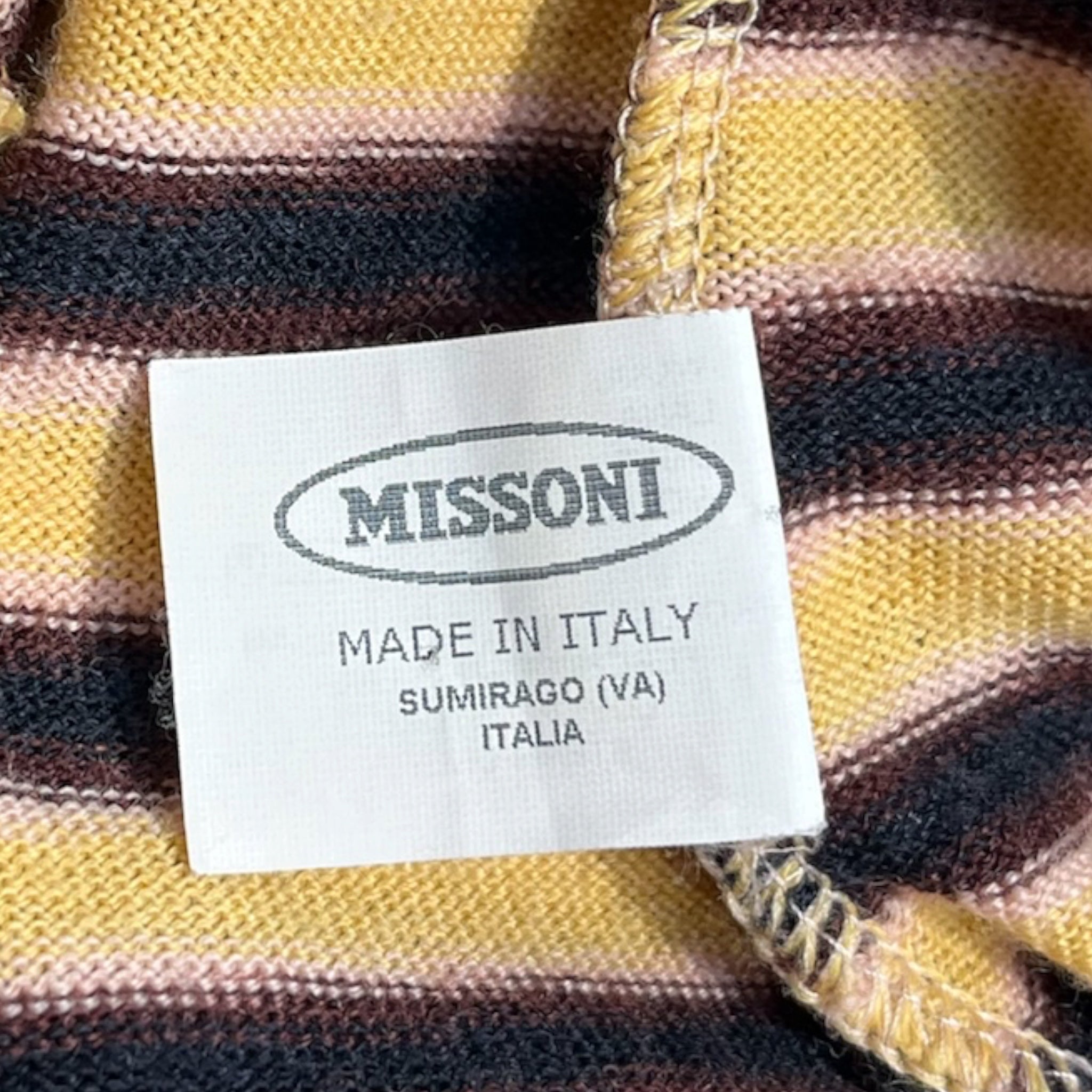 MISSONI/SS Cut & Sew/Wool/MLT/ SS SHIRT YELLOW BROWN PATTERN view 4