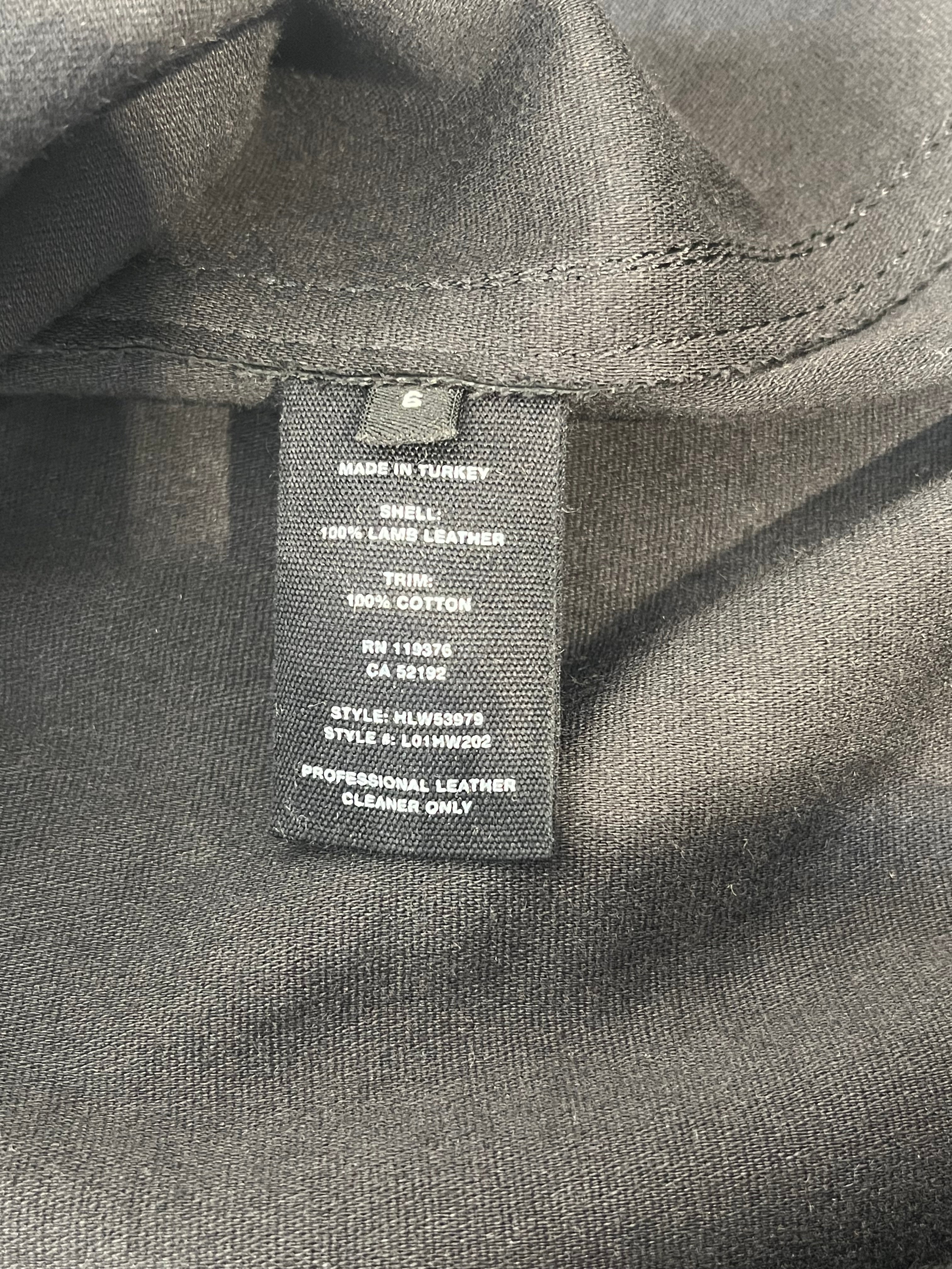 Helmut Lang/Straight Pants/6/Leather/BLK/LAMB LEATH3ER SIDE ZIP view 4