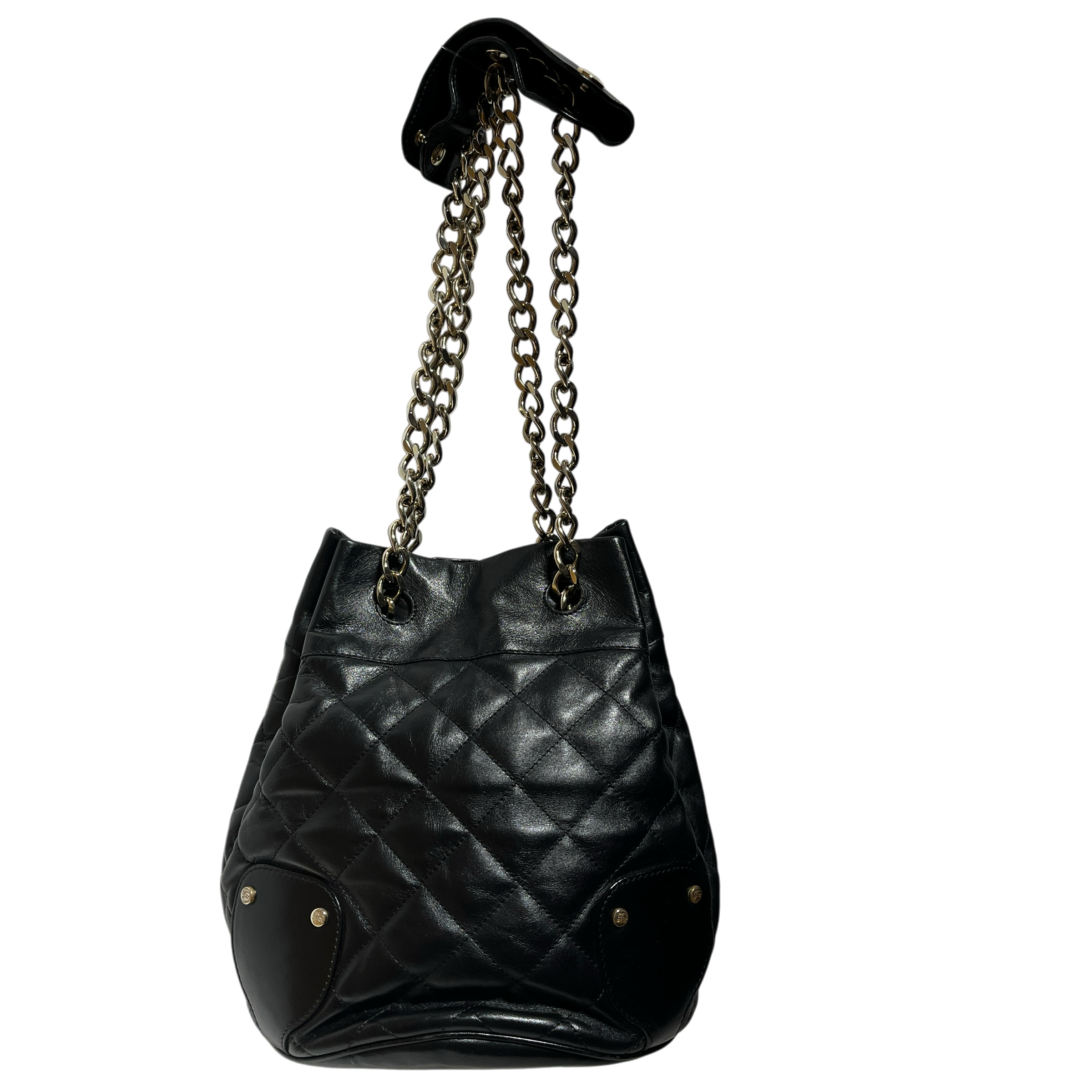 BURBERRY/Hand Bag/Leather/BLK/QUILTED LEATHER CHAIN STRAP view 2