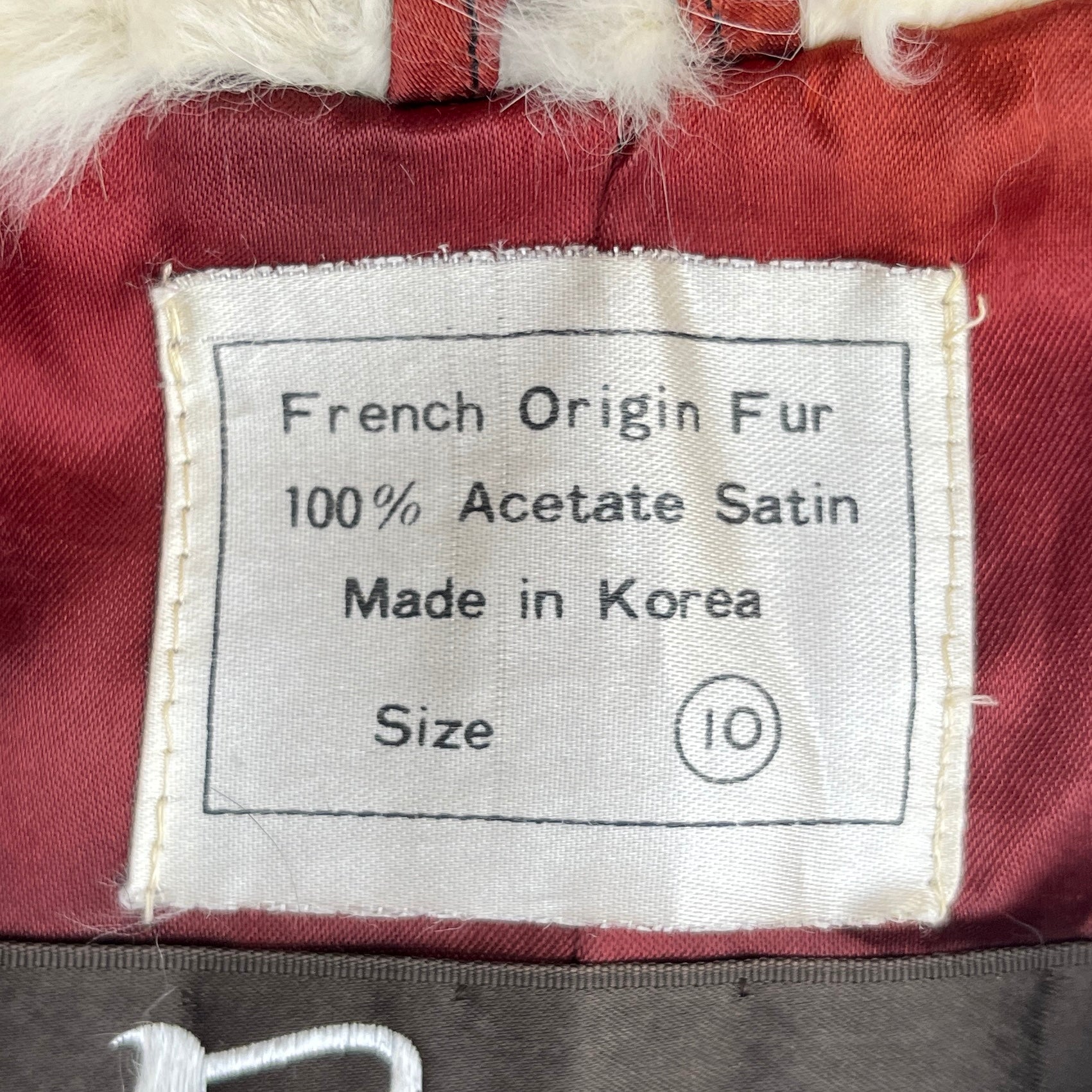 Evans/Coat/10/Animal Pattern/Silk/WHT/Fur/Damage on right shoulder view 4