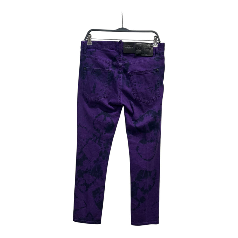 DSQUARED2/Skinny Pants/38/All Over Print/Cotton/PPL/SKINNY FIT TYE DYE PANT