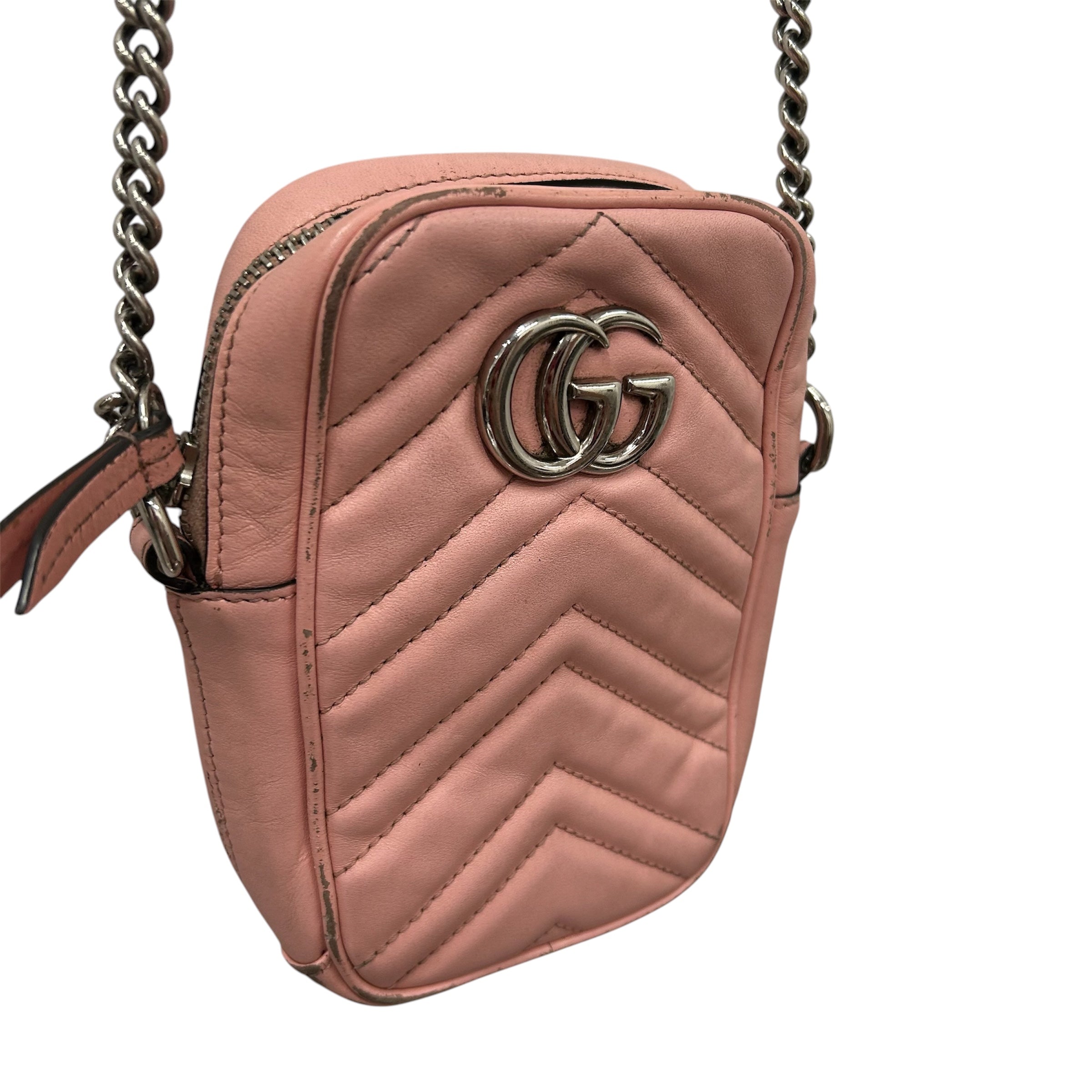 GUCCI/Bag/Leather/PNK/Marmont Quilted view 4