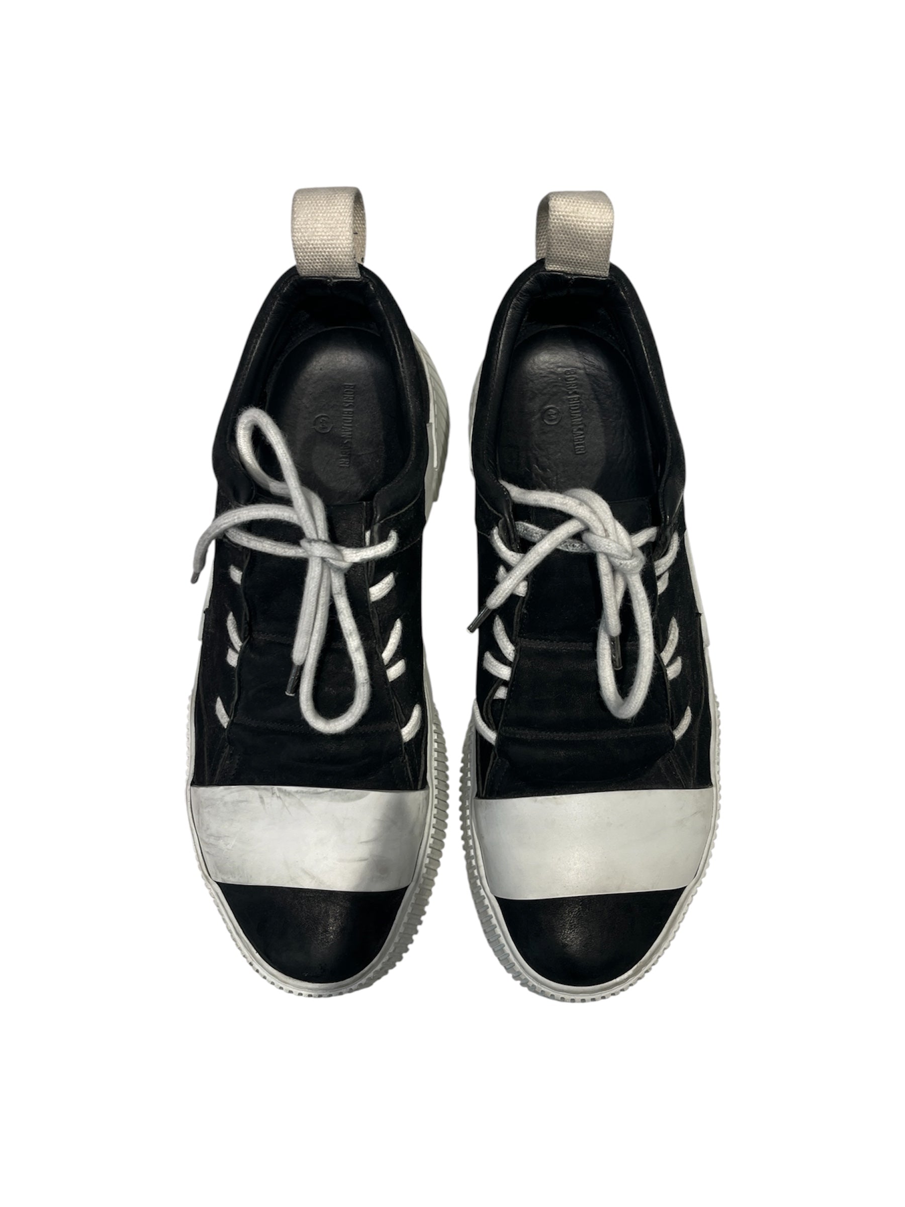 Boris Bidjan Saberi/Low-Sneakers/EU 44/Leather/BLK/LEATHER LOW TRAINERS view 4
