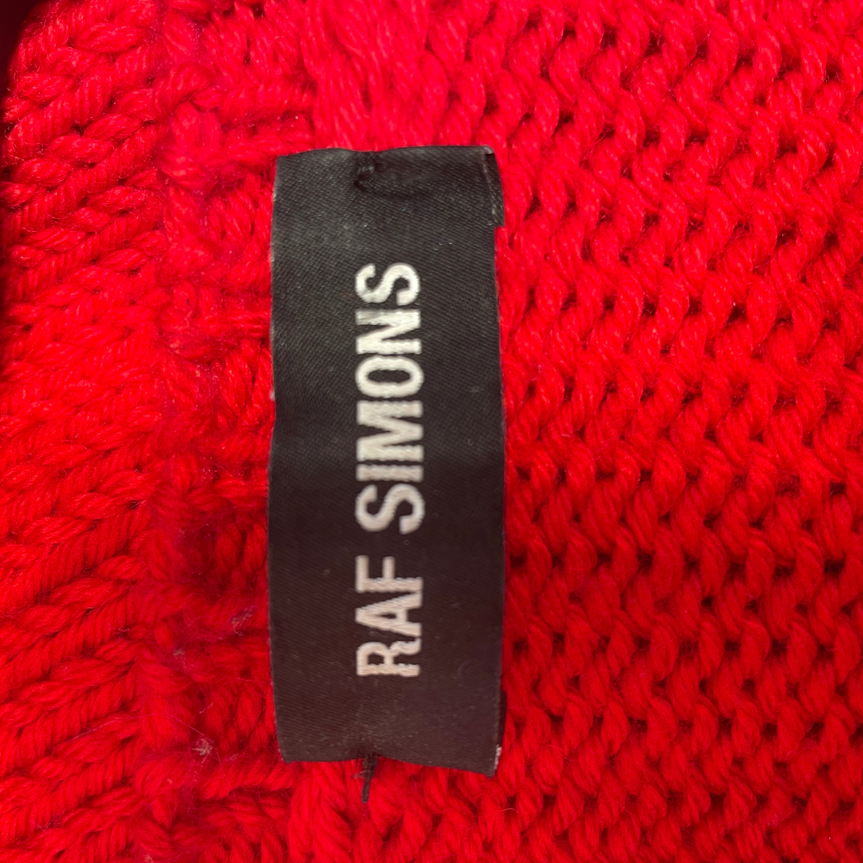 RAF SIMONS/Sweater/S/Graphic/Wool/RED/NY view 4