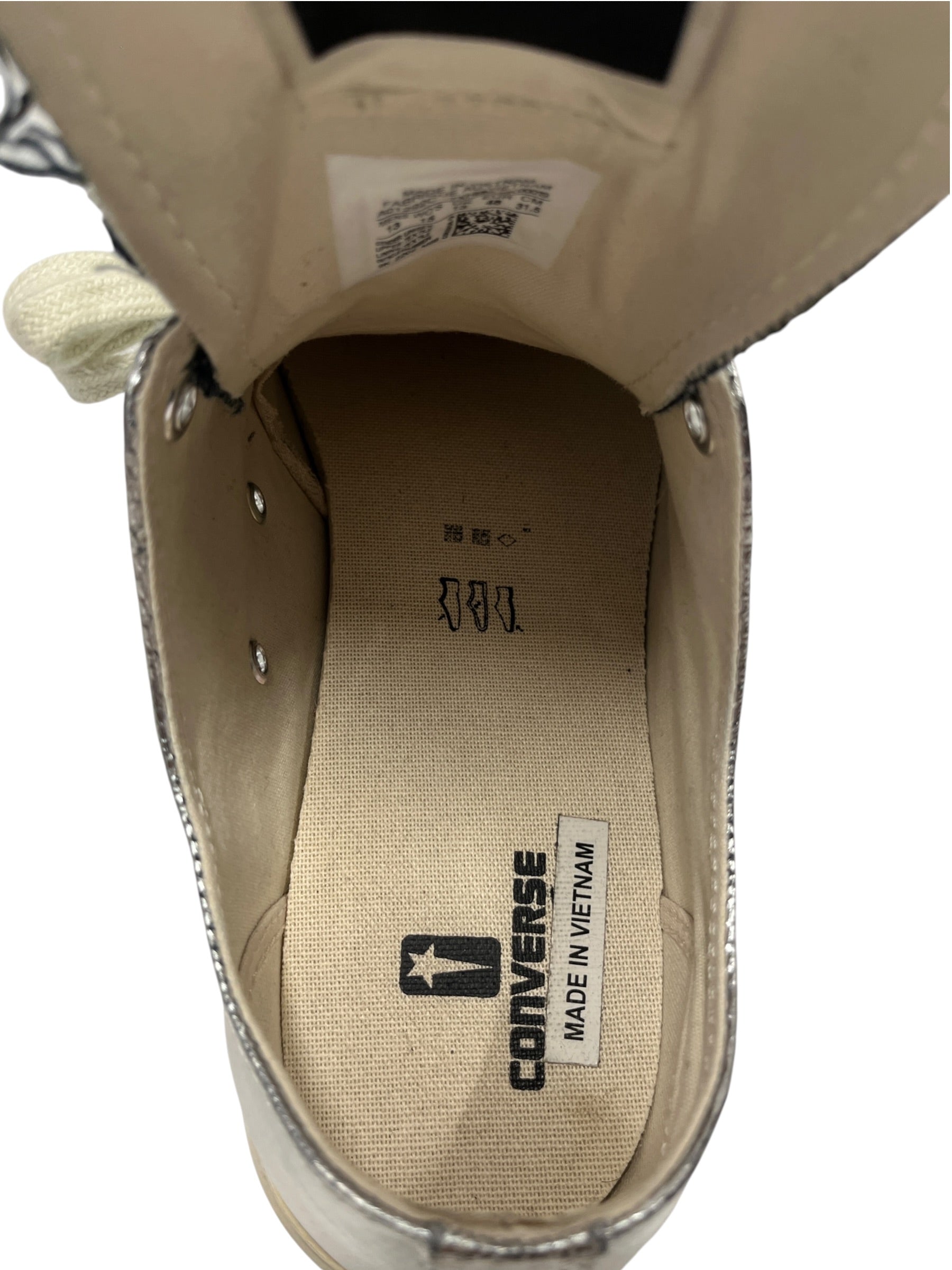 CONVERSE/RICK OWENS DRKSHDW/Low-Sneakers/US 13/Acrylic/SLV/U-Tip/TURBODRK view 3