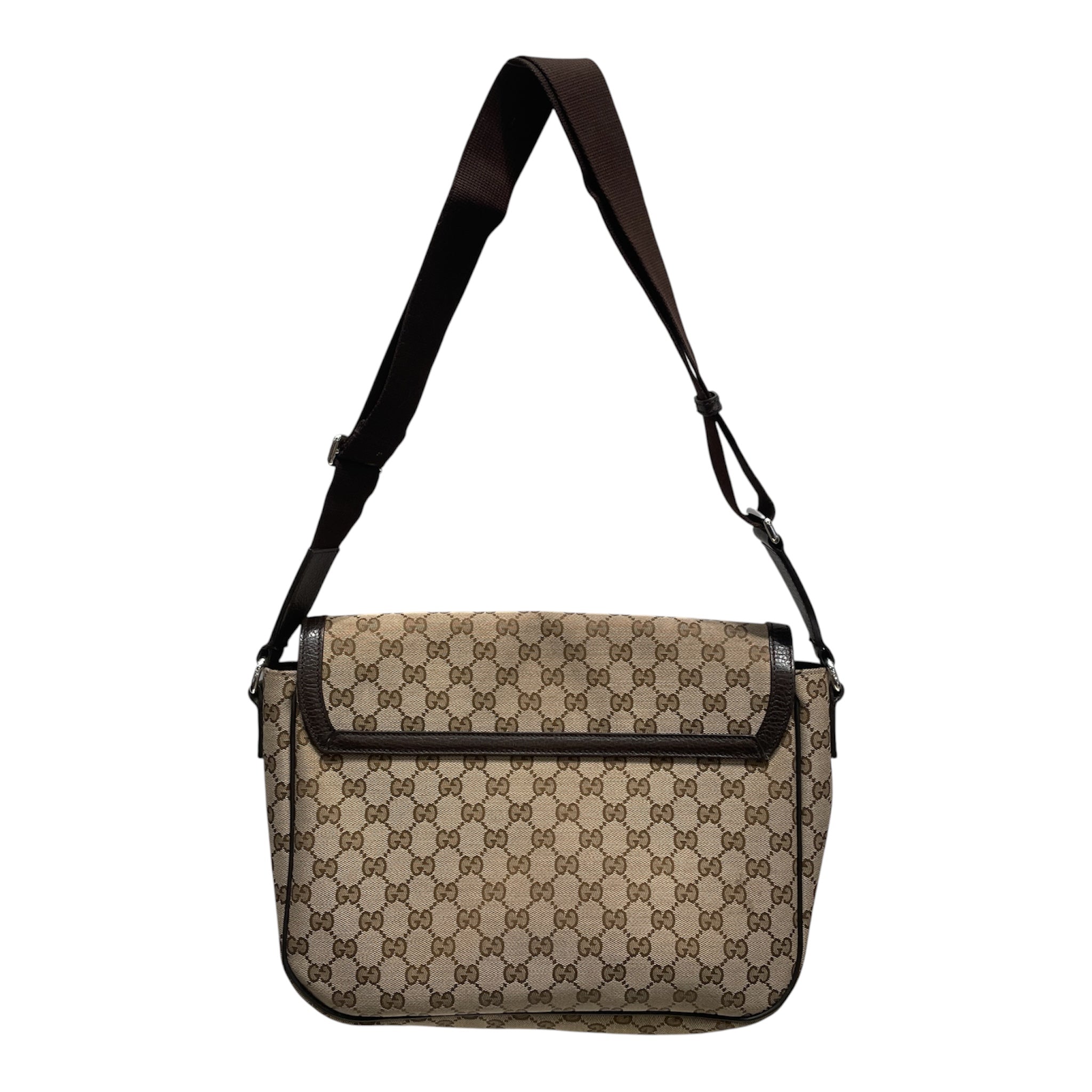 GUCCI/Cross Body Bag/Monogram/KHK/Flap Messenger view 2