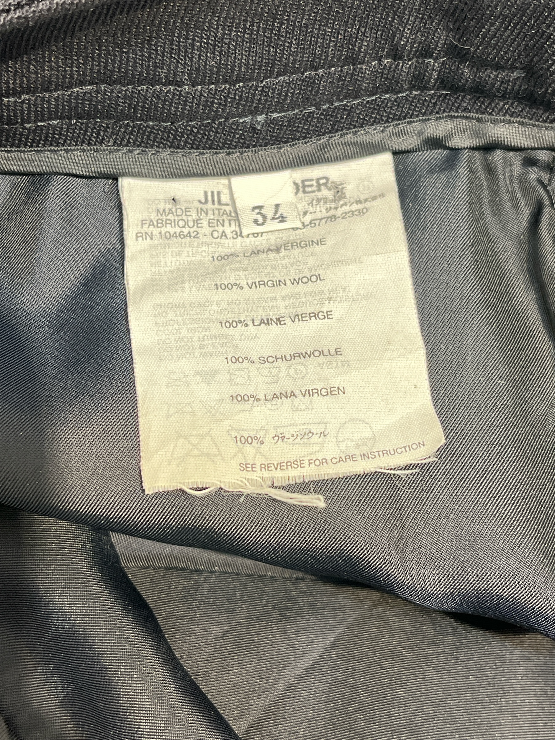 JIL SANDER/Bottoms/34/Wool/BLK/MID SEAM LEG NO POCKETS view 4