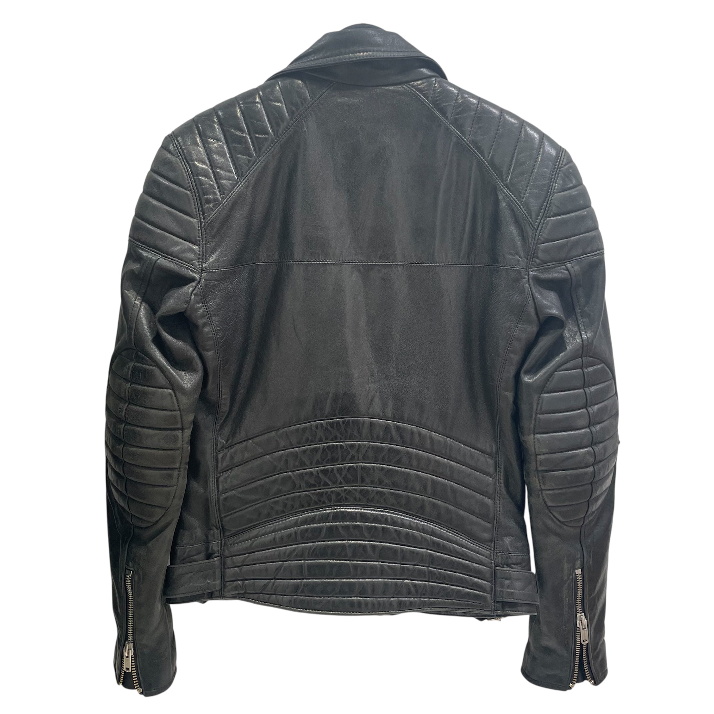 BLK DNM/Leather Jkt/S/Leather/BLK/139511 MOTERCYCLE JACKET view 2