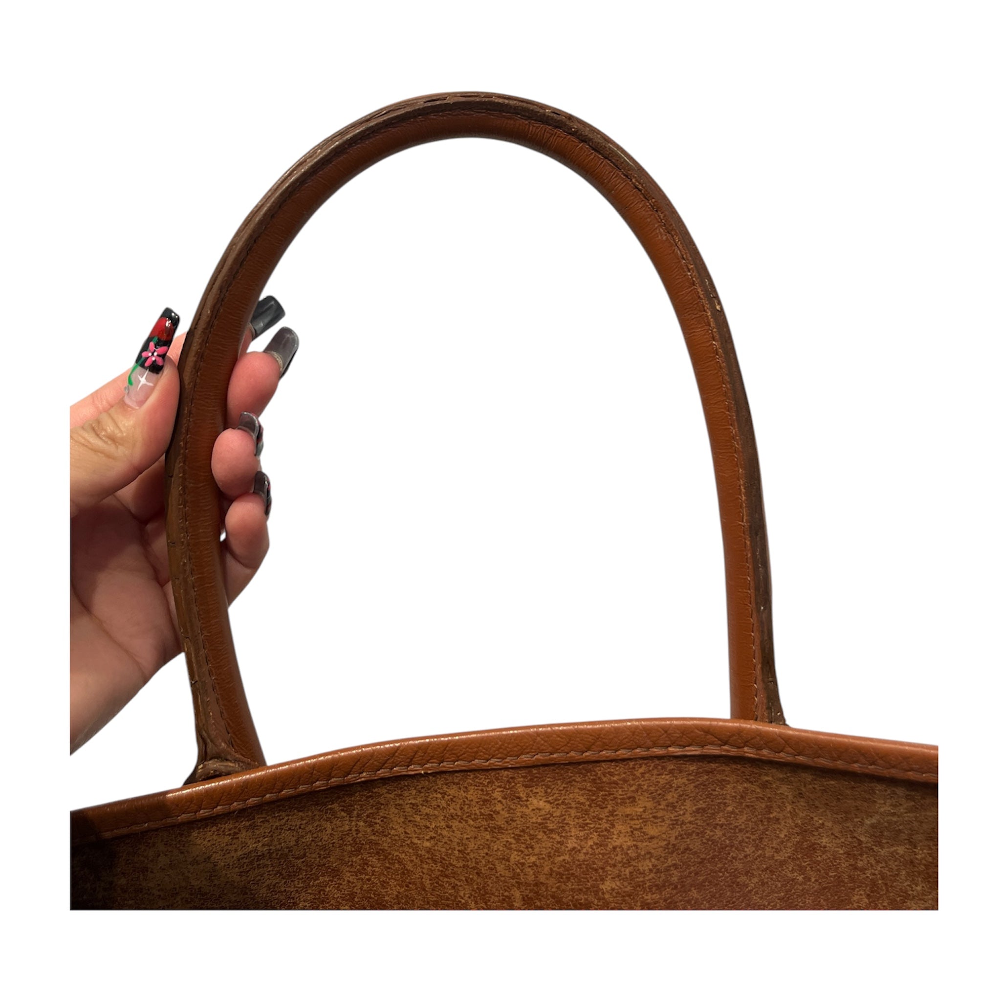 LOUIS VUITTON/Tote Bag/Monogram/Leather/BRW/Sac weekend PM/gold hardware view 14